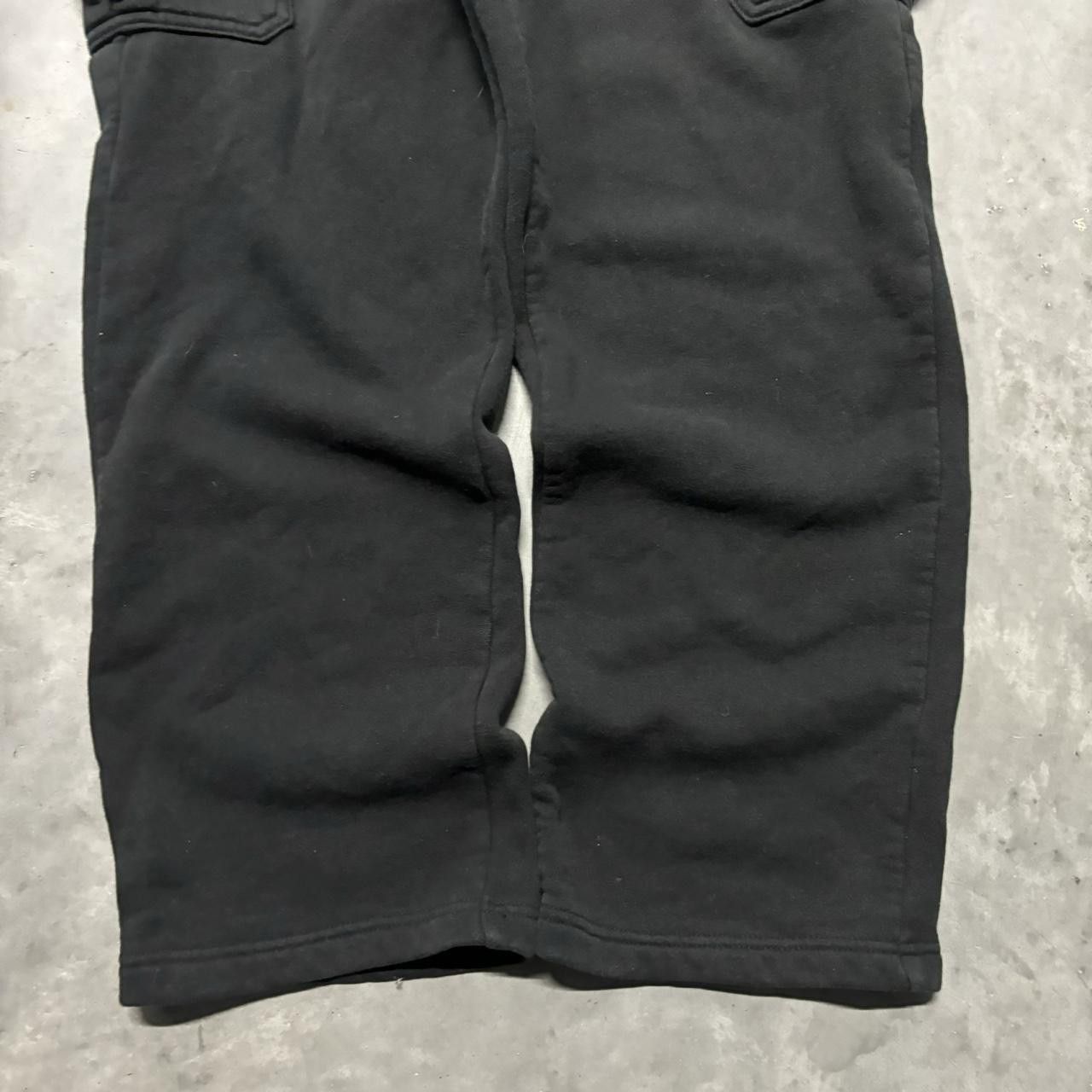 Japanese Brand × Vintage Crazy Vintage Y2K/2000s Black Essential Skater Cargo Sweatpants! Size US 30 / EU 46 - 4 Thumbnail