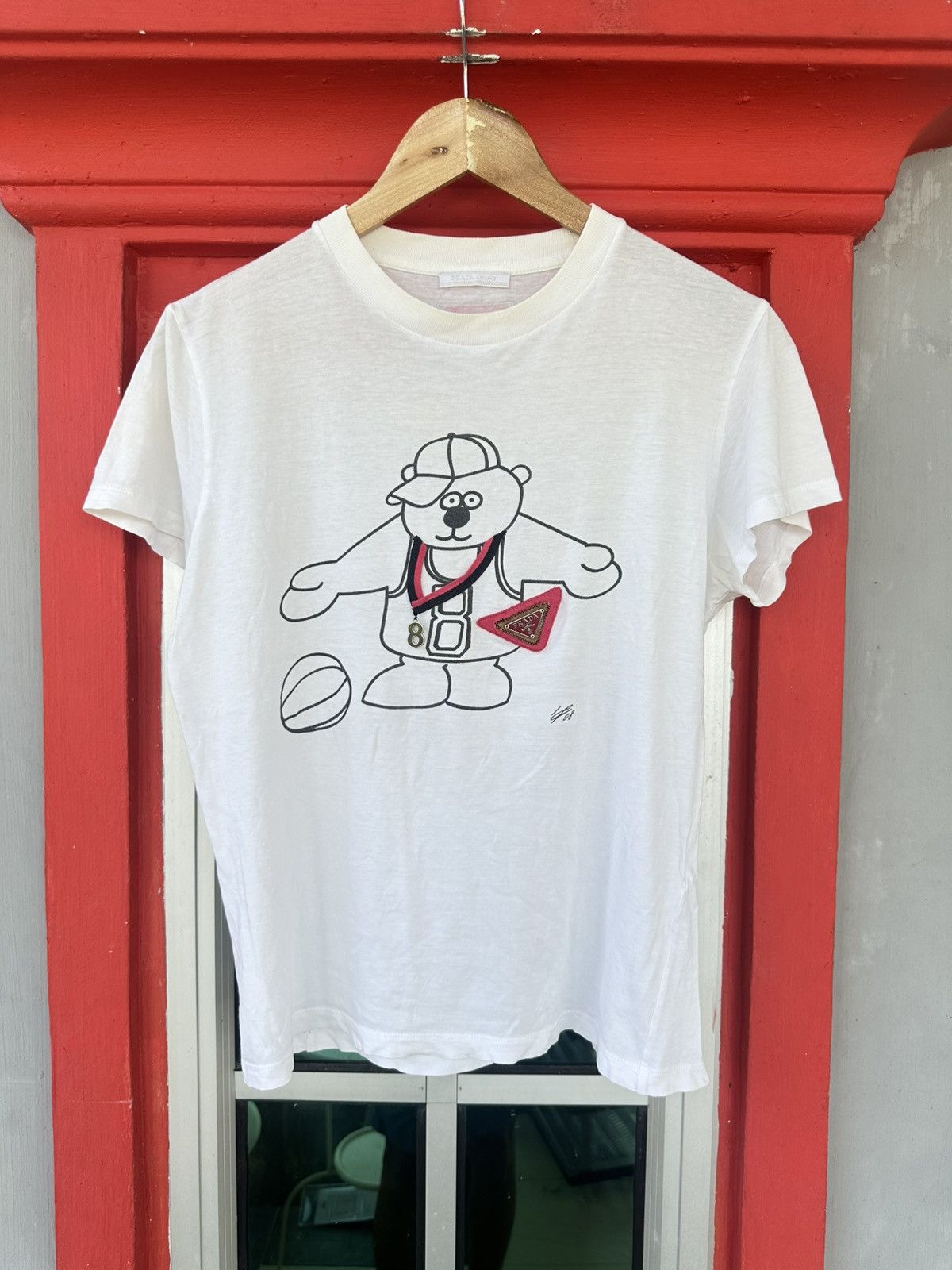 Prada Vintage Prada Milano Bear Tee Size S / US 4 / IT 40 - 1 Thumbnail