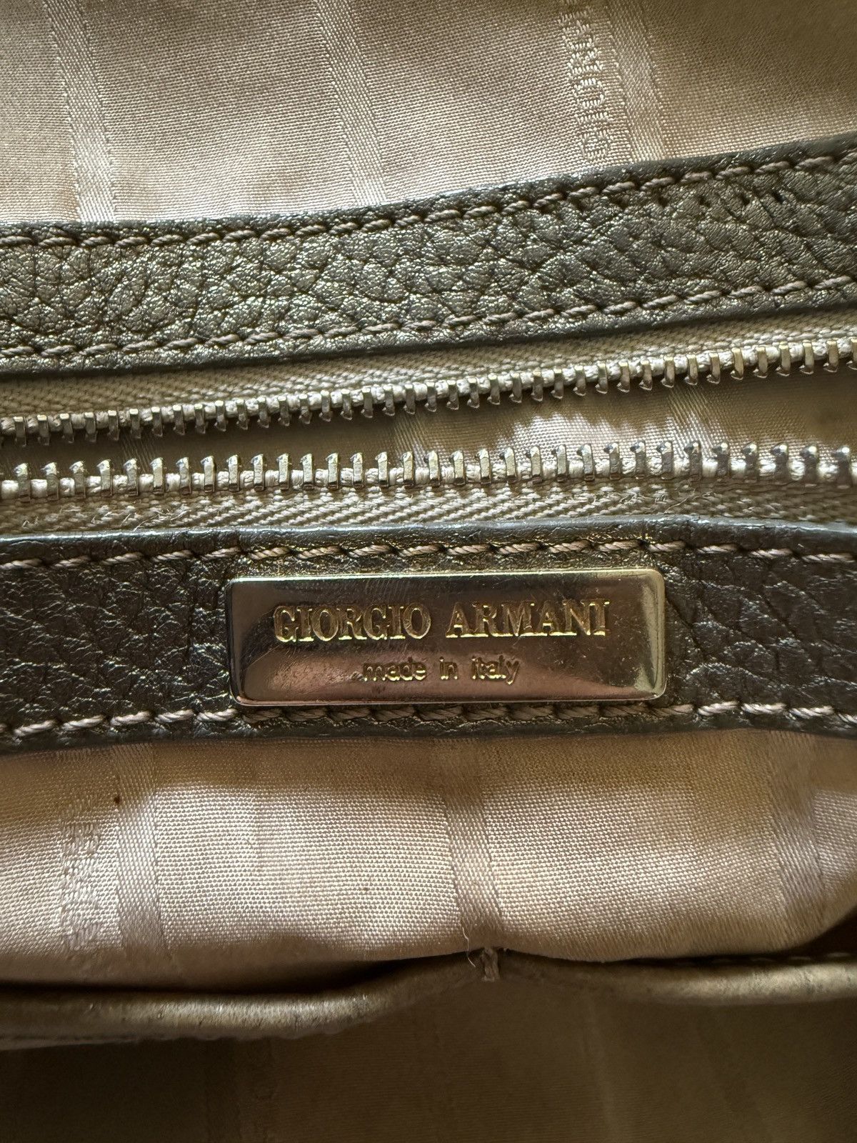 Giorgio Armani Giorgio Armani Perforated Metallic Leather Bag Authentic Size ONE SIZE - 4 Thumbnail