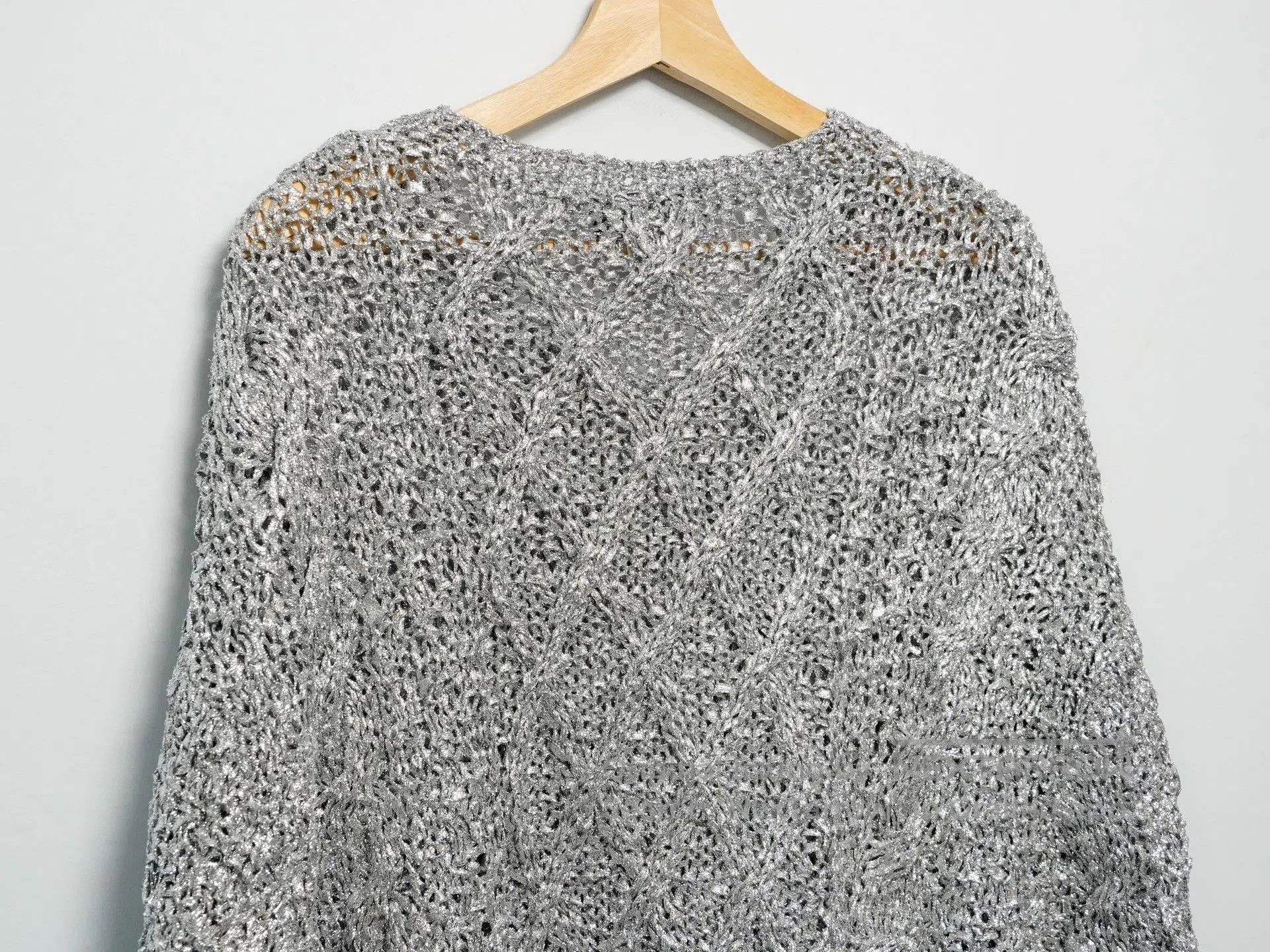 Yohji Yamamoto Yohji Yamamoto 80s Shimmer Diamond Knit Sweater. Size US M / EU 48-50 / 2 - 4 Thumbnail
