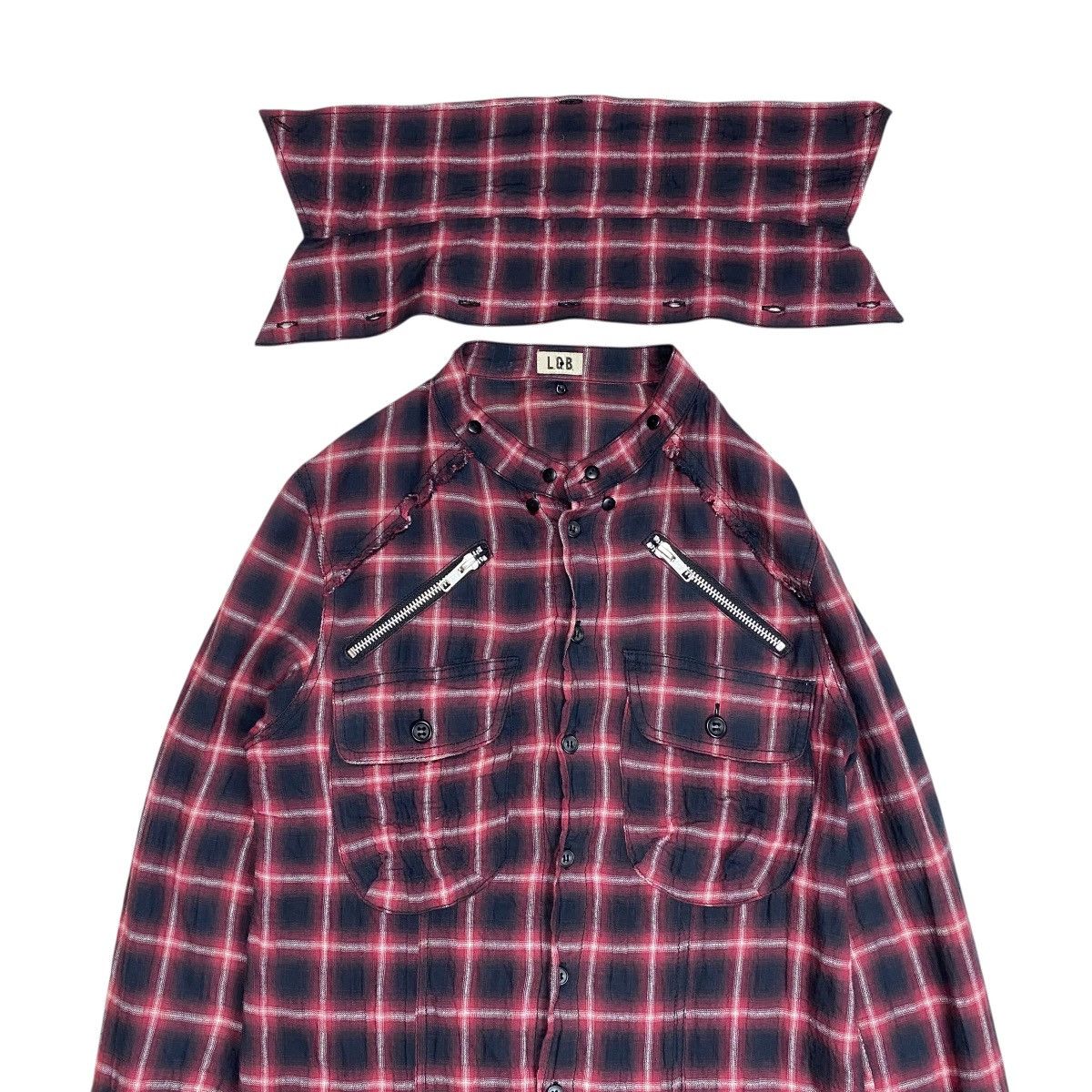 Le Grande Bleu (L.G.B.) LGB Distressed Plaid Flannel Shirts Size US XS / EU 42 / 0 - 3 Thumbnail