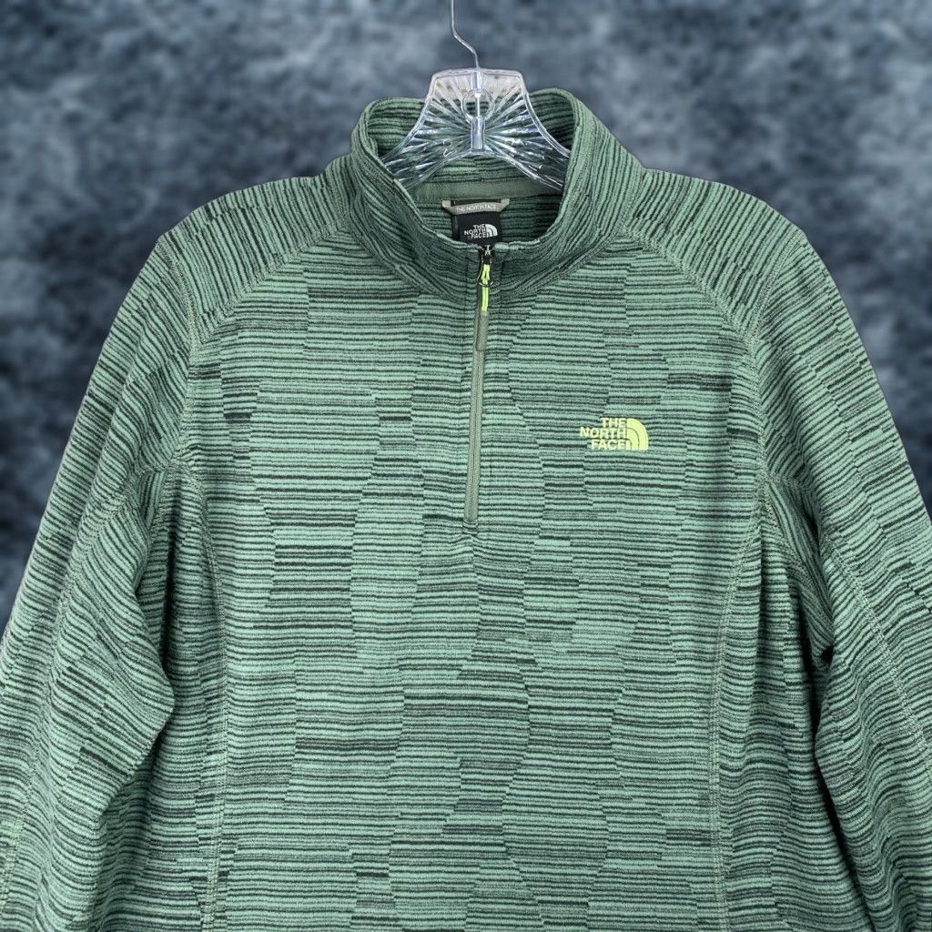 The North Face The North Face 1/4 Zip Pullover Womens XL Green Heather Embroidered Lightweight Sweatshirt Size XL / US 12-14 / IT 48-50 - 1 Thumbnail