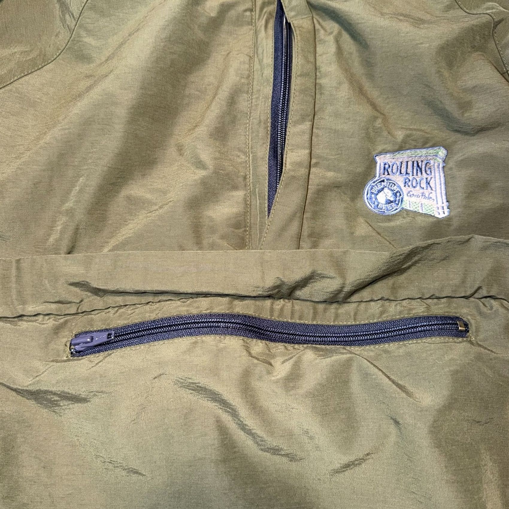 Izod VINTAGE Midwest IZOD Rolling Rock Jacket Mens L Green 1/4 Zip Size US L / EU 52-54 / 3 - 4 Thumbnail