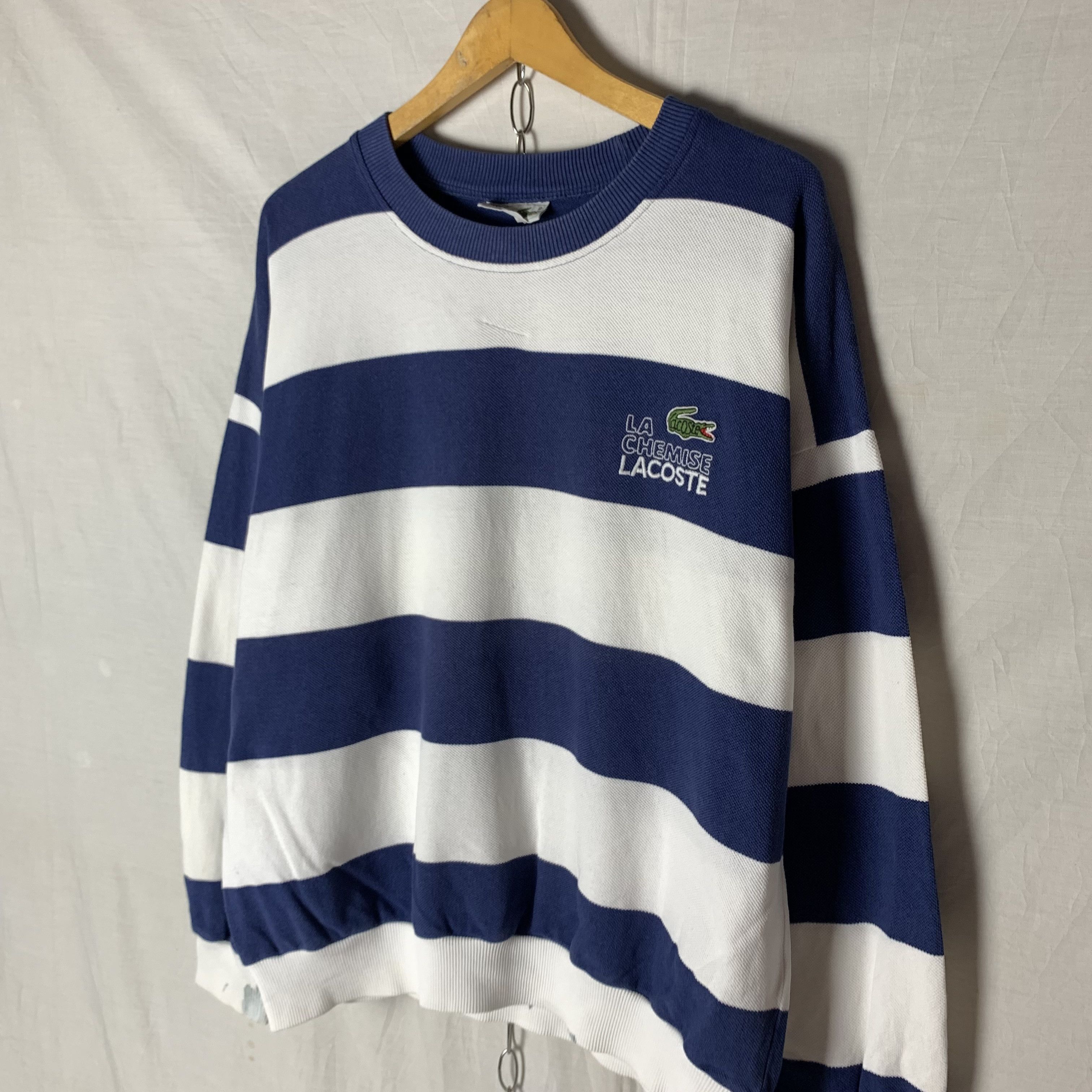 Lacoste Vintage La Chemise Lacoste Striped Sweatshirt Crewneck Size US L / EU 52-54 / 3 - 2 Thumbnail