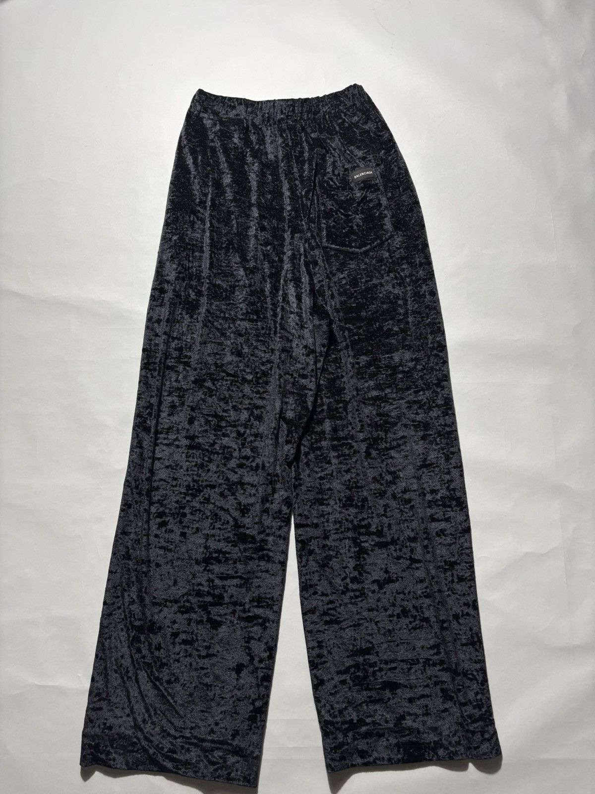 Balenciaga BALENCIAGA CRUSHED VELOUR WIDE LEG PANTS Size 25" / US 0 / IT 36 - 2 Thumbnail