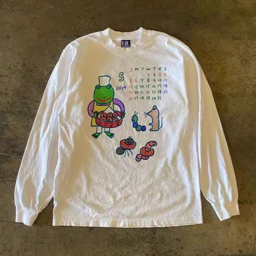 VIBE Street Vintage Frog Print Long Sleeve T-Shirt White Size US L / EU 52-54 / 3 - 3 Thumbnail