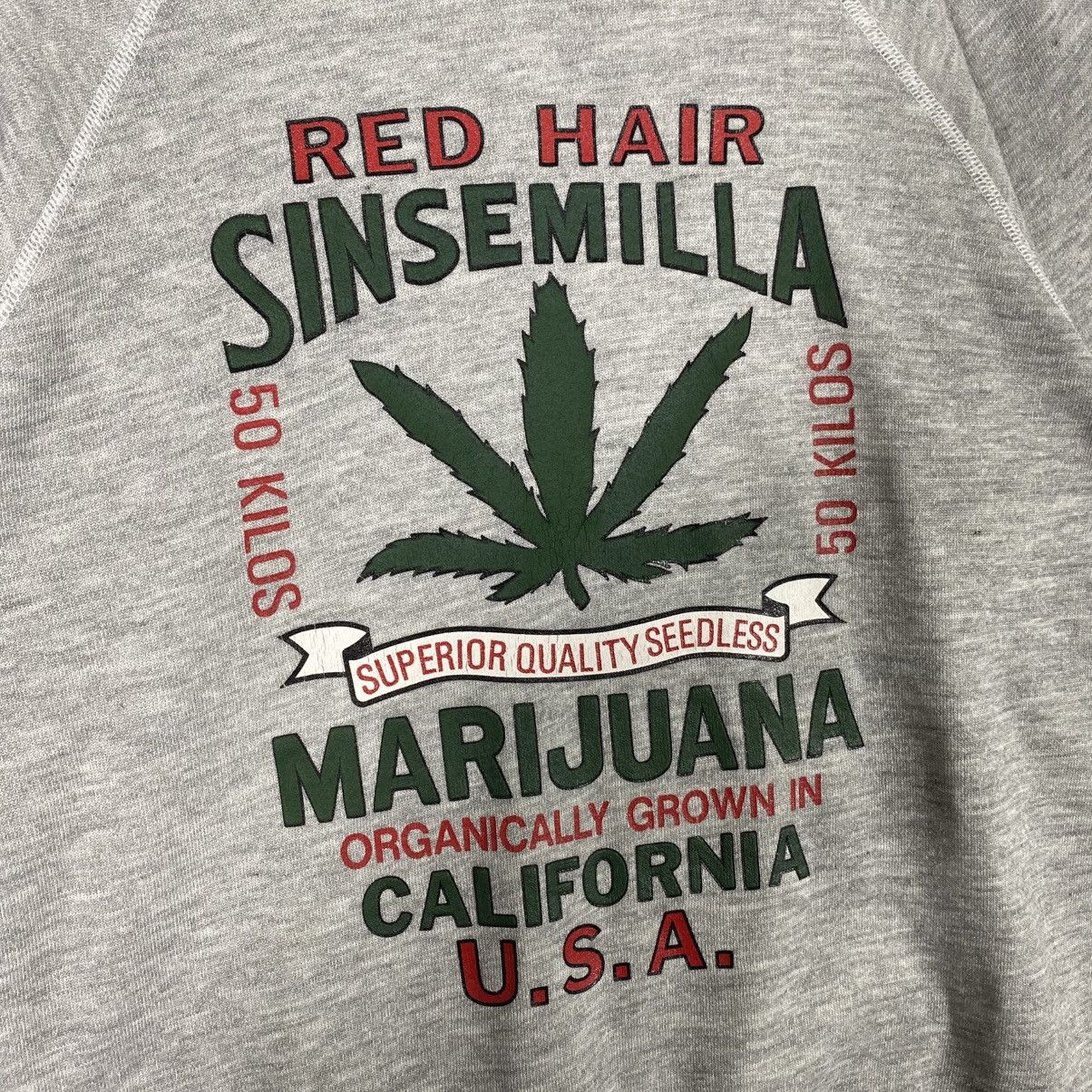 Vintage Vintage 80s Red Hair Sinsemilla Marijuana Sweatshirt M Size Size US M / EU 48-50 / 2 - 7 Thumbnail