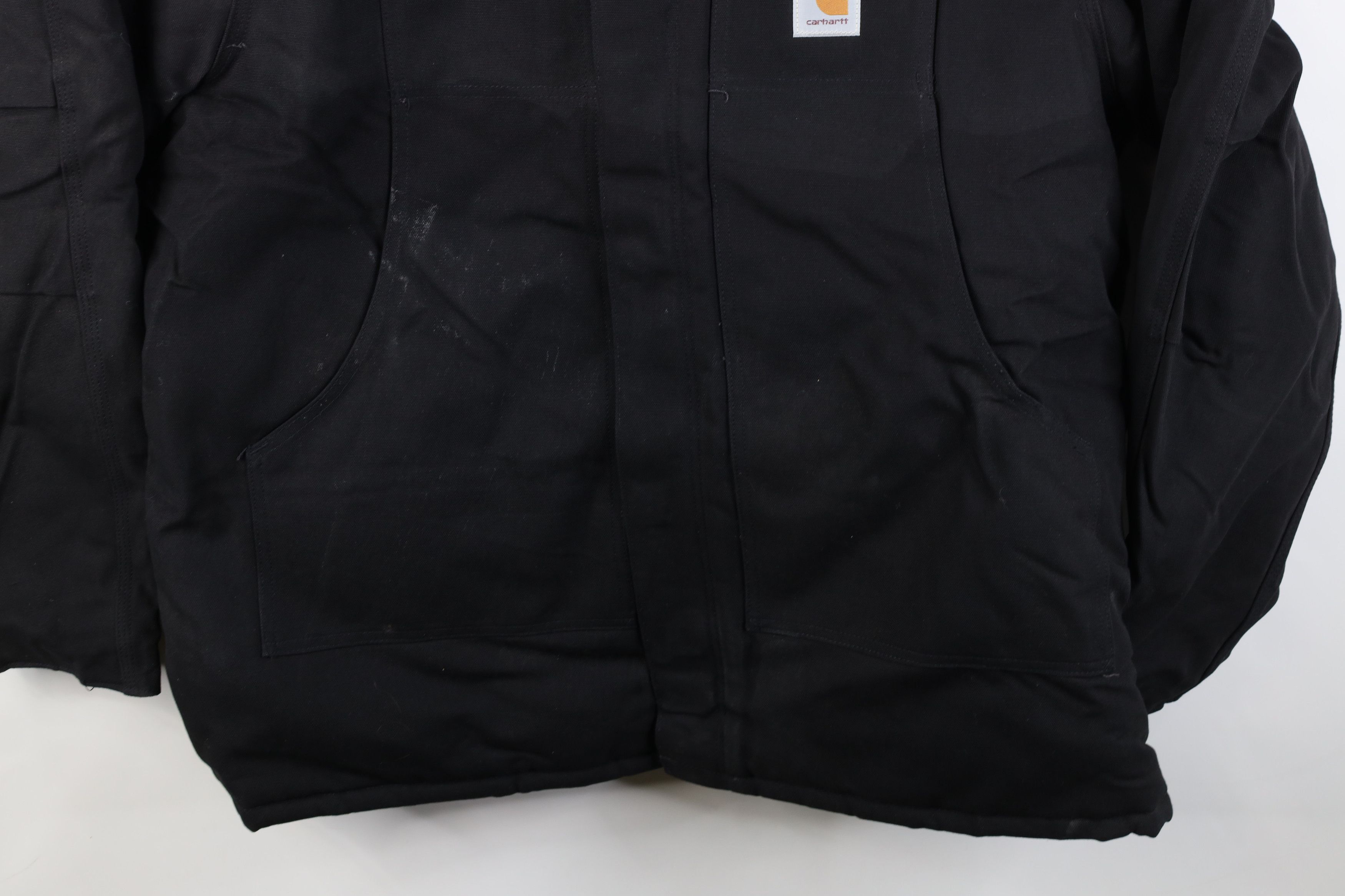 Carhartt Deadstock Vintage 90s Carhartt Chore Barn Jacket Black USA Size US XXL / EU 58 / 5 - 4 Thumbnail