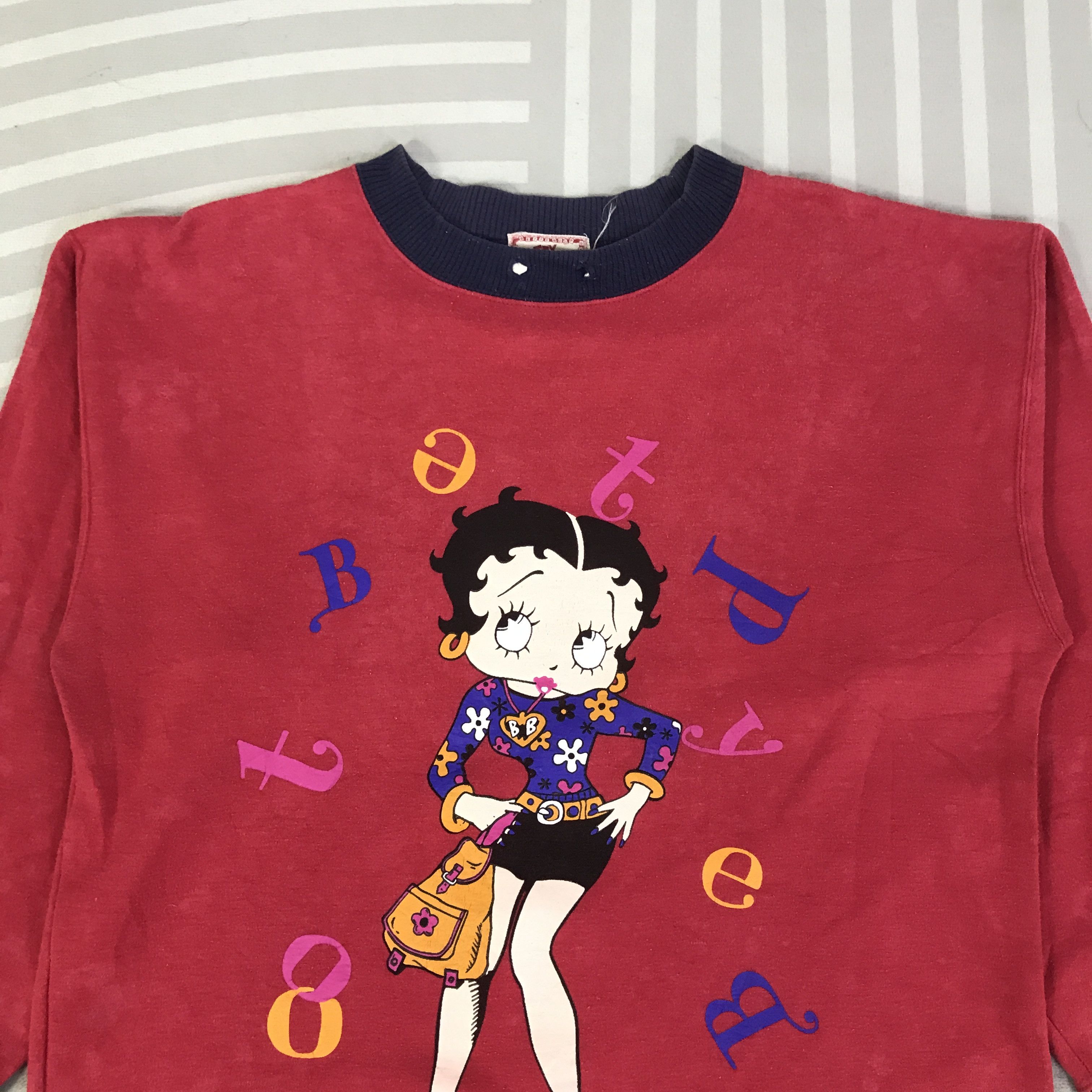 Japanese Brand Vintage Betty Boop Sweatshirts K115B19 Size US L / EU 52-54 / 3 - 2 Thumbnail