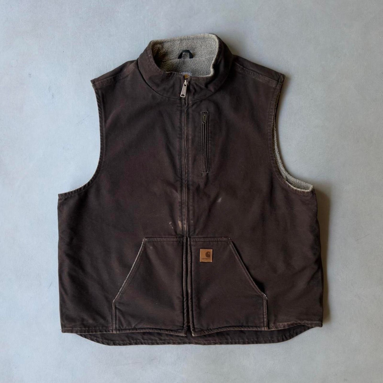 Carhartt Vintage Carhartt Work Vest Faded Canvas Workwear Grunge Size US XXL / EU 58 / 5 - 1 Thumbnail