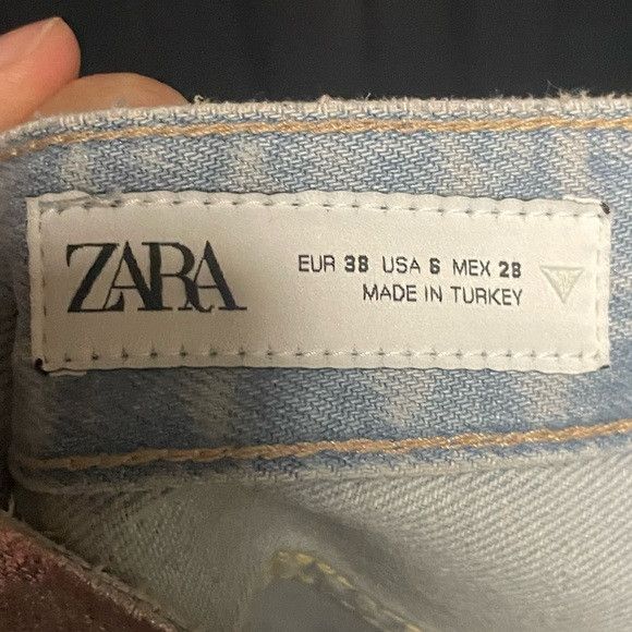 Zara Zara Metallic Pink Coated Straight-Leg Jeans – Size 6 Size 28" / US 6 / IT 42 - 10 Thumbnail