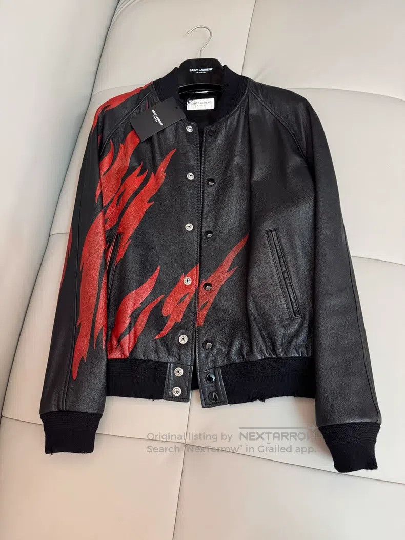 Saint Laurent Paris Saint Laurent Paris Flame Leather Jacket Size US S / EU 44-46 / 1 - 1 Thumbnail