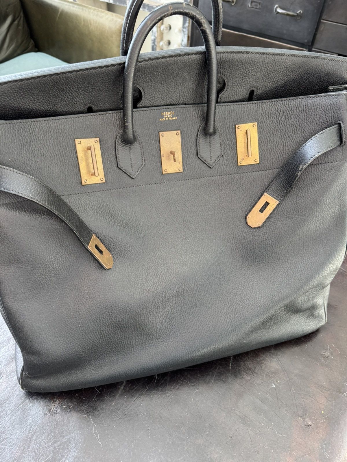 Hermes Black Togo Hermès Birkin Haut à Courroies 55 Size ONE SIZE - 16 Thumbnail