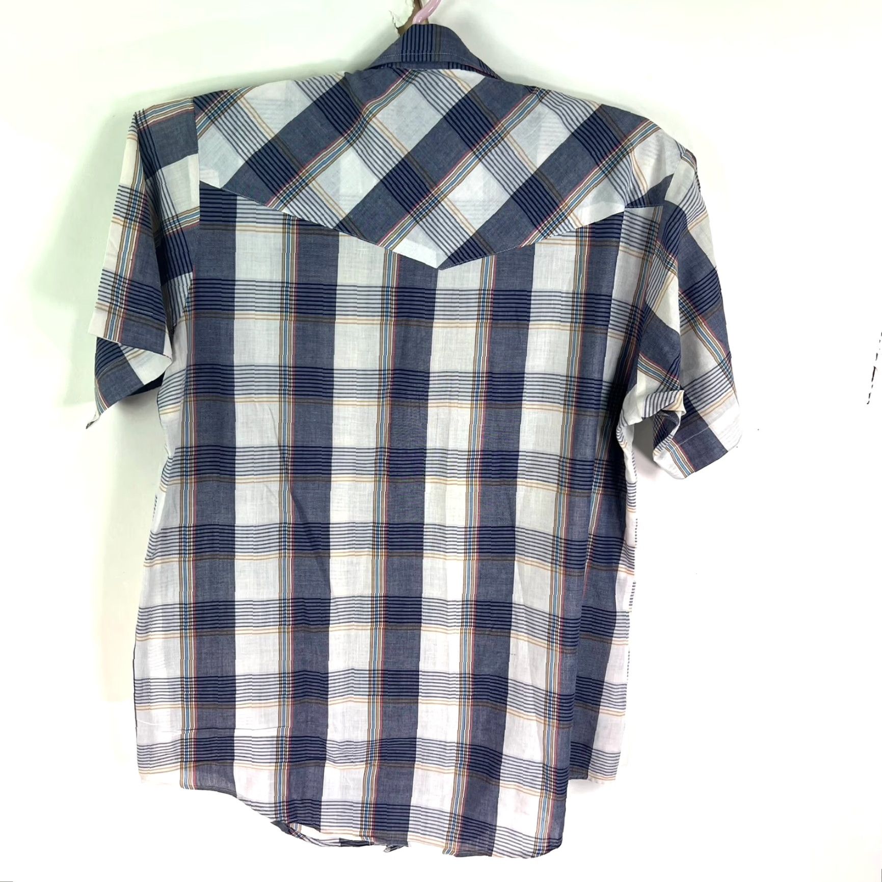Vintage VINTAGE Chute Shirt Plaid Pearl Snap Western Short Sleeve Mens M Blue Size US M / EU 48-50 / 2 - 6 Thumbnail