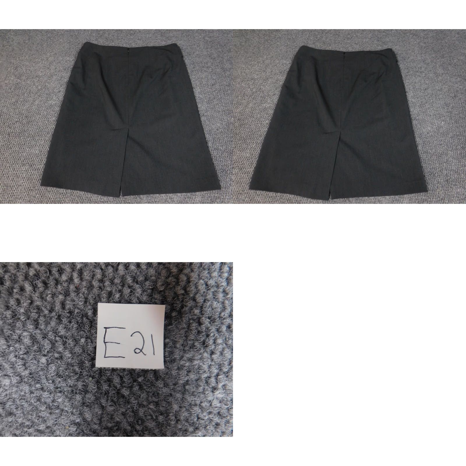 Apt. 9 Apt 9 Skirt Womens Knee Length A-Line Zip Gray 10 Regular Knit Polyester Ruffle Lined Mid Rise Modern Casual Size 32" / US 10 / IT 46 - 8 Thumbnail
