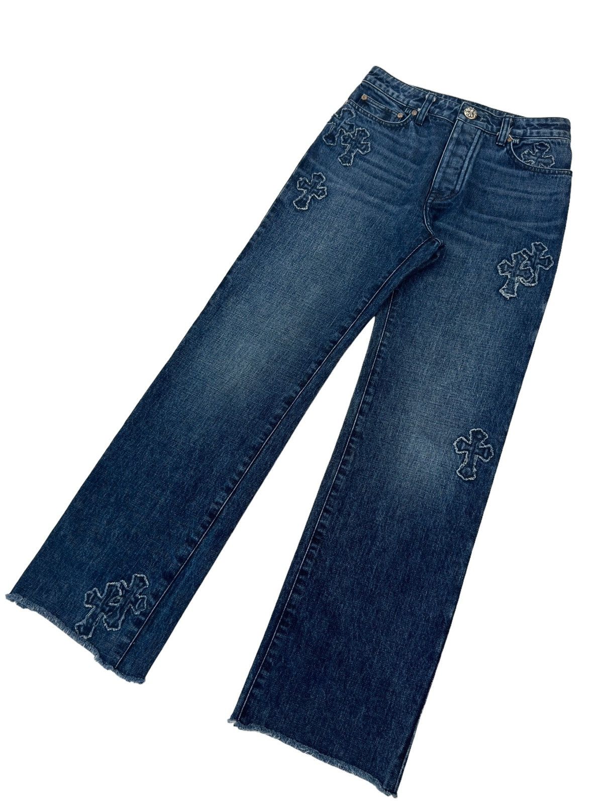 Chrome Hearts Chrome Hearts Denim Cross Patch On Denim Jeans Size 25" / US 0 / IT 36 - 3 Thumbnail