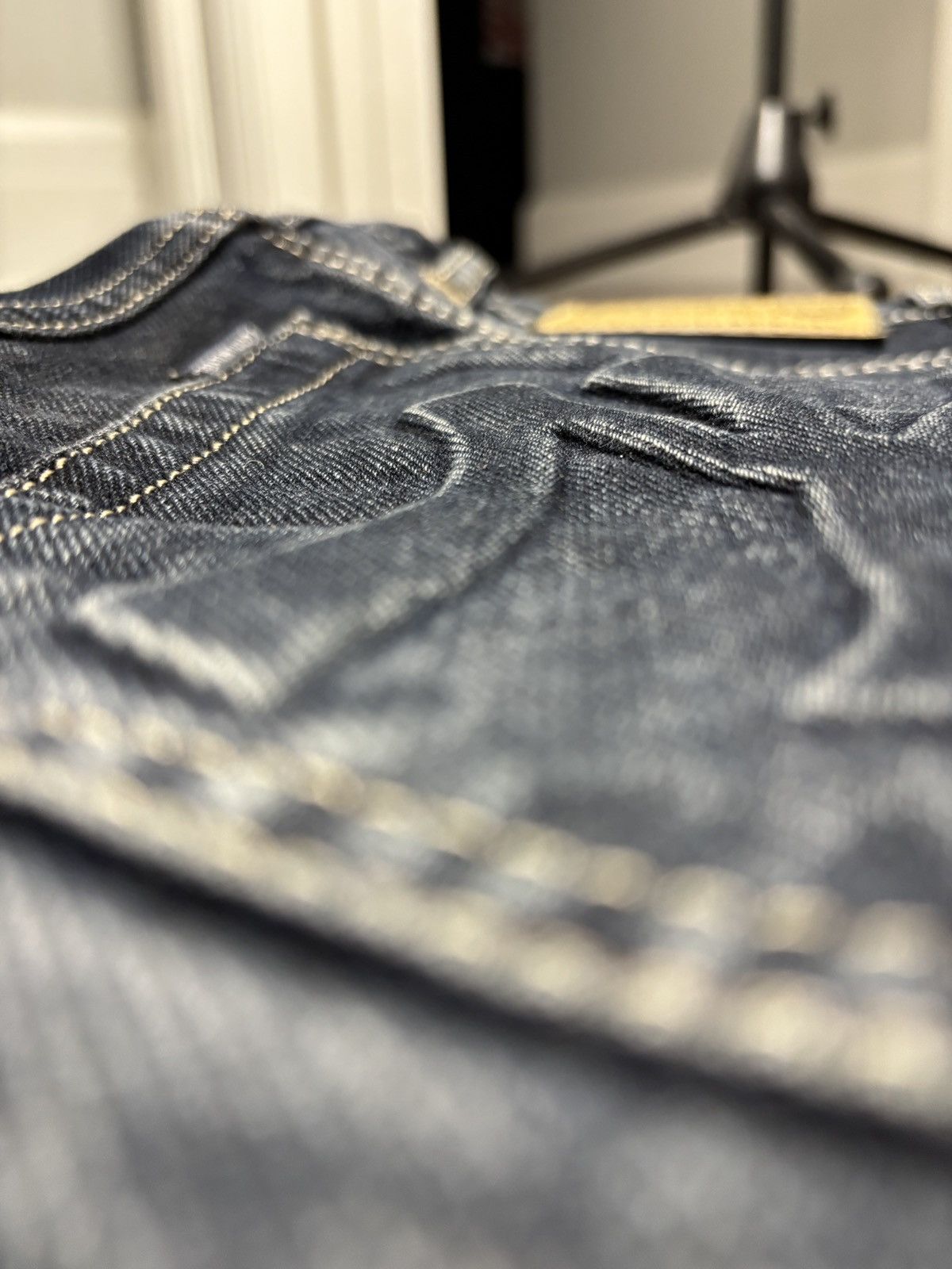 Vintage New York Yankees Jeans Vintage NY Denim 3D Pocket Puff Y2K Size US 28 / EU 44 - 14 Thumbnail