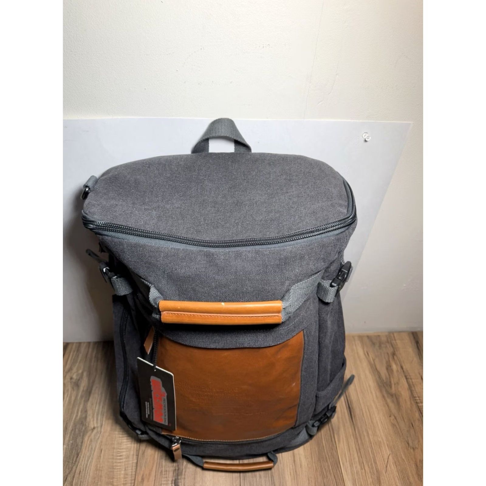 Vintage Witzman Backpack Charcoal Canvas Travel Backpack Large Men Laptop Sleeve/Protection Rucksack Duffel Bag Size ONE SIZE - 4 Thumbnail