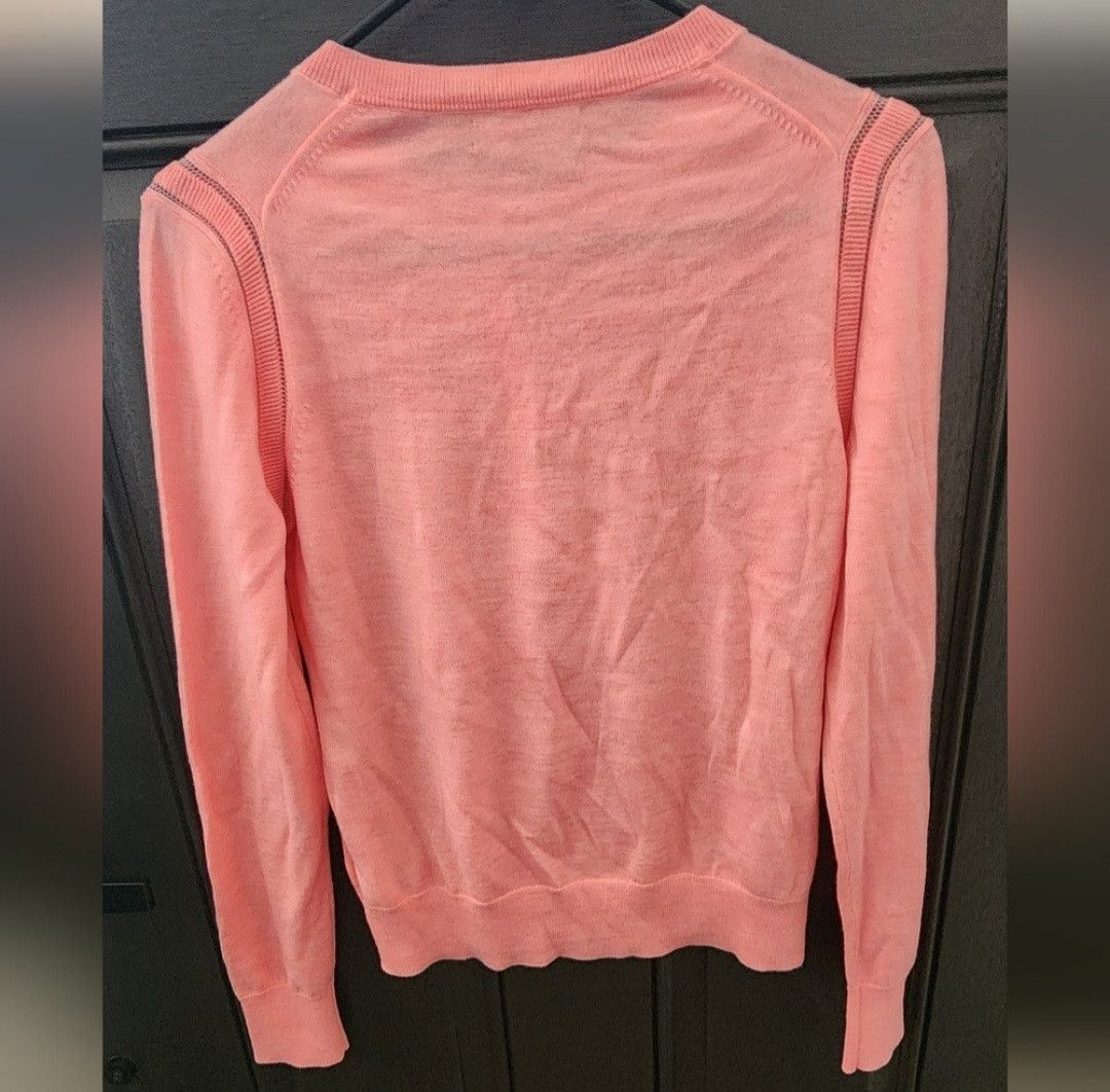 Banana Republic NWT Banana Republic Merino Wool Cardigan Bright Guava S Size S / US 4 / IT 40 - 4 Thumbnail