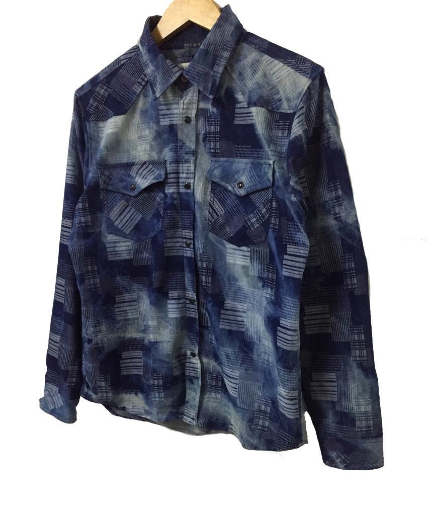 If Six Was Nine × Japanese Brand GROWTH BY GRAIL BORO SASHIKO JAPANESE JEANS SHIRT Size US M / EU 48-50 / 2 - 4 Thumbnail