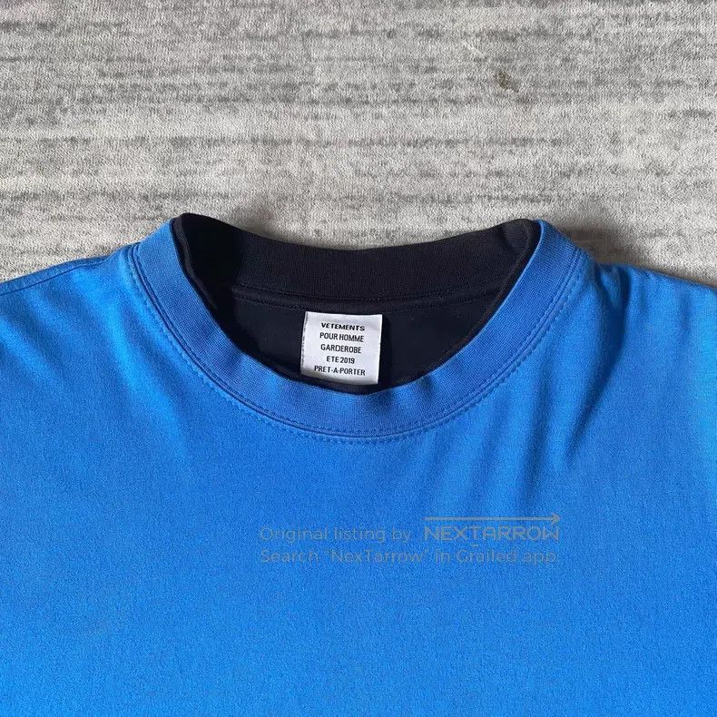 Vetements Vetements Destroyed Black and Navy Color Blocked Two-Piece Size US XS / EU 42 / 0 - 3 Thumbnail
