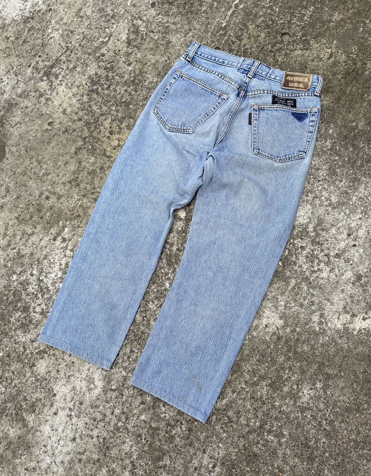 Avirex × Vintage Vintage Avirex Jeans Casual Streetwear USA Baggy Rare Hype Size US 29 - 1 Thumbnail