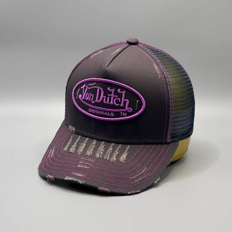 Von Dutch Von Dutch half-net trucker hat baseball cap Purple dark gray Size ONE SIZE - 1 Thumbnail