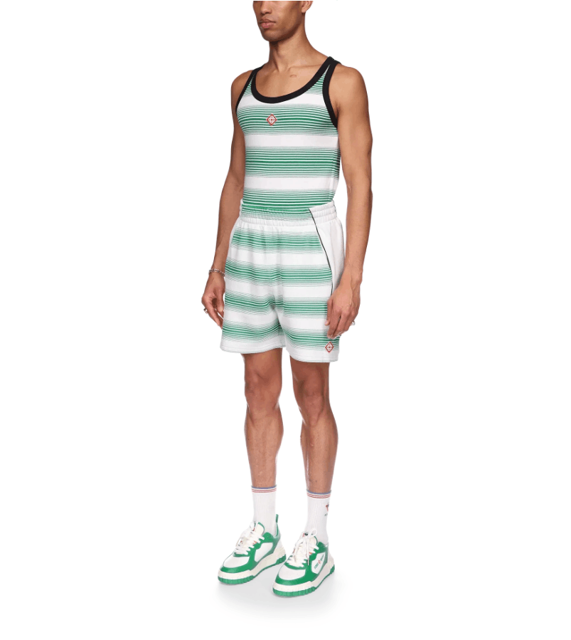 Casablanca o1mle0326 Interlock Sweatshorts Gradient Stripe Size US 34 / EU 50 - 3 Thumbnail