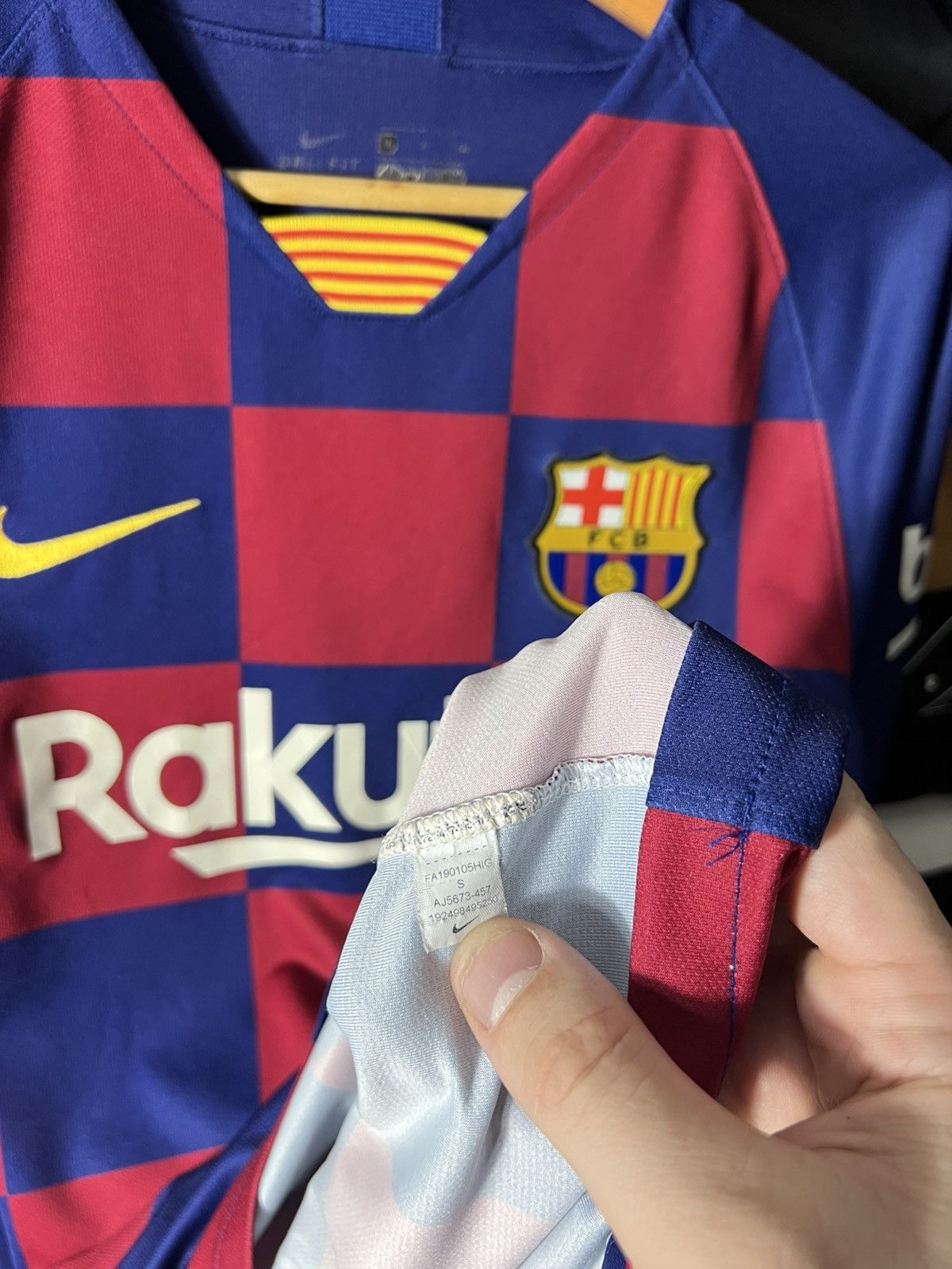 Nike ⚽️🔴🔵 Messi 10 FC Barcelona NIKE Jersey Long Sleeve Dri-Fit Size US S / EU 44-46 / 1 - 14 Thumbnail