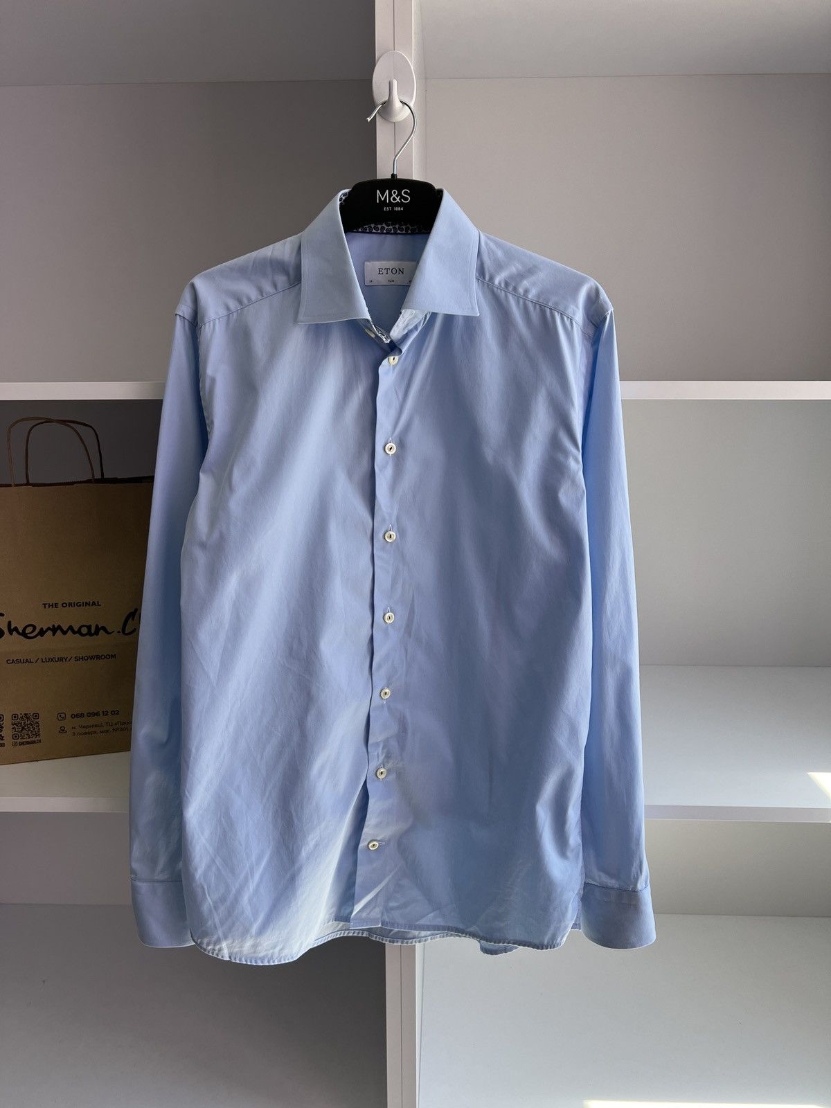 Eton × Vintage Vintage Eton Luxury Button Up Shirt Size US M / EU 48-50 / 2 - 2 Thumbnail