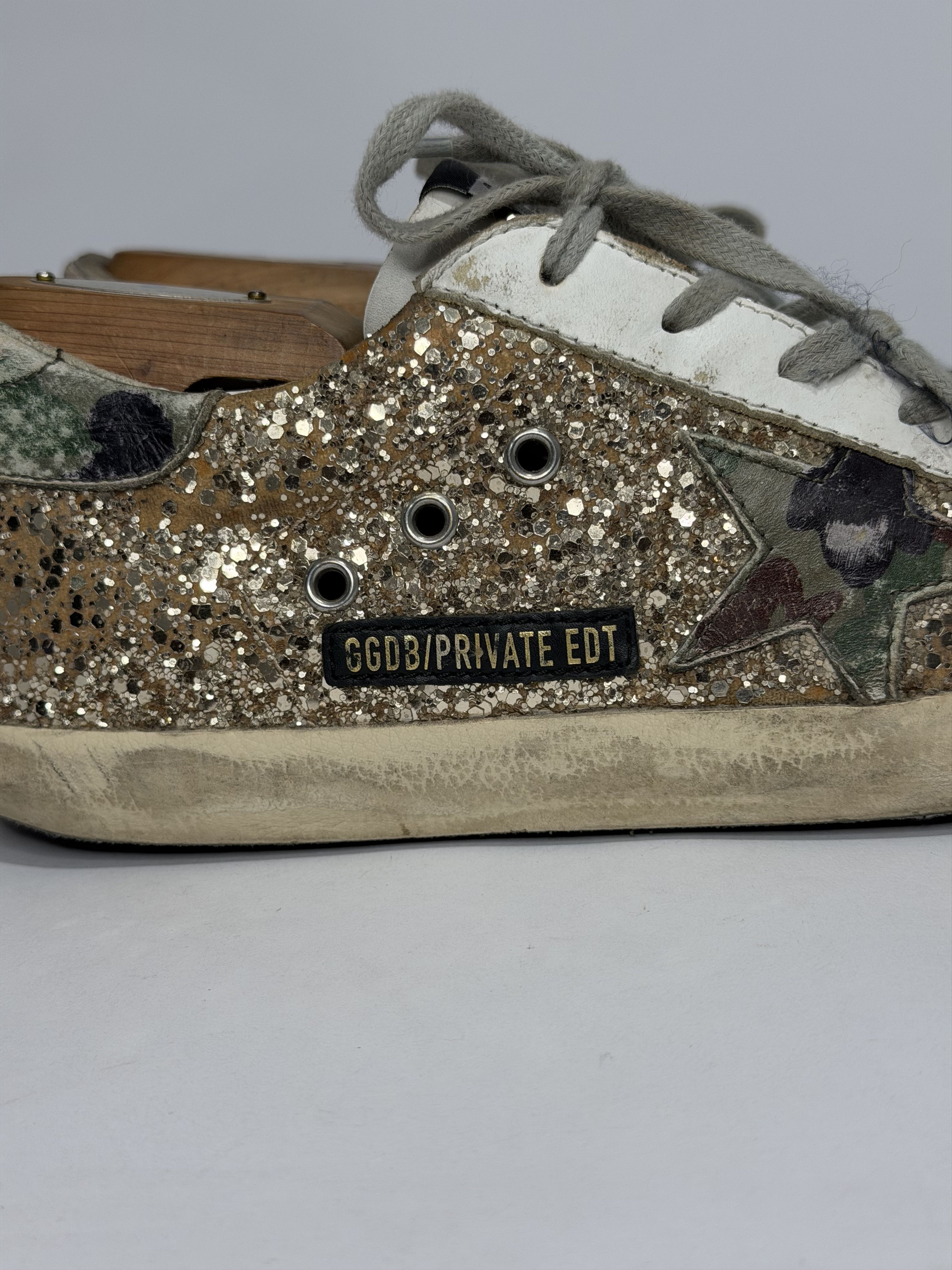 Golden Goose Golden Goose Metallic Gold Glitter Superstar Sneakers Size US 8 / EU 41 - 3 Thumbnail