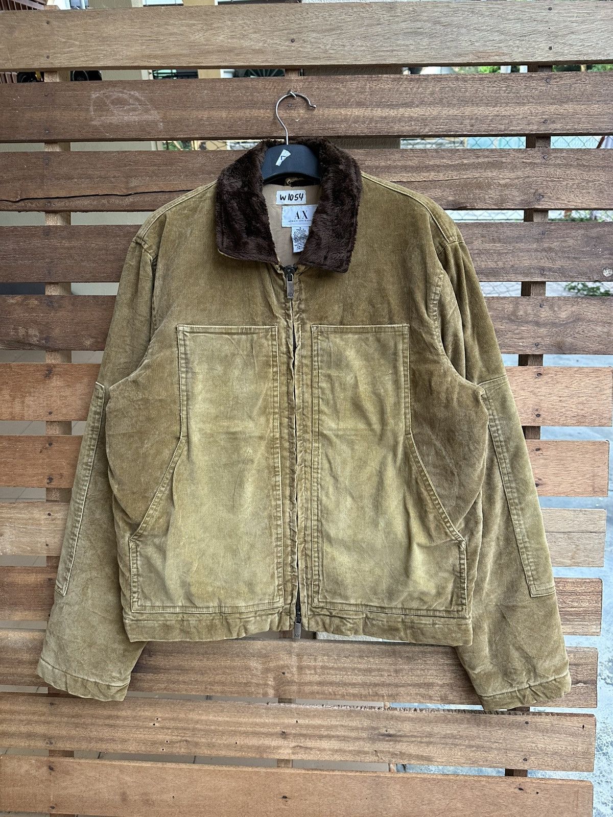 Armani Exchange Vintage Armani Exchange Curdoroy Sherpa Jacket Size US S / EU 44-46 / 1 - 1 Thumbnail