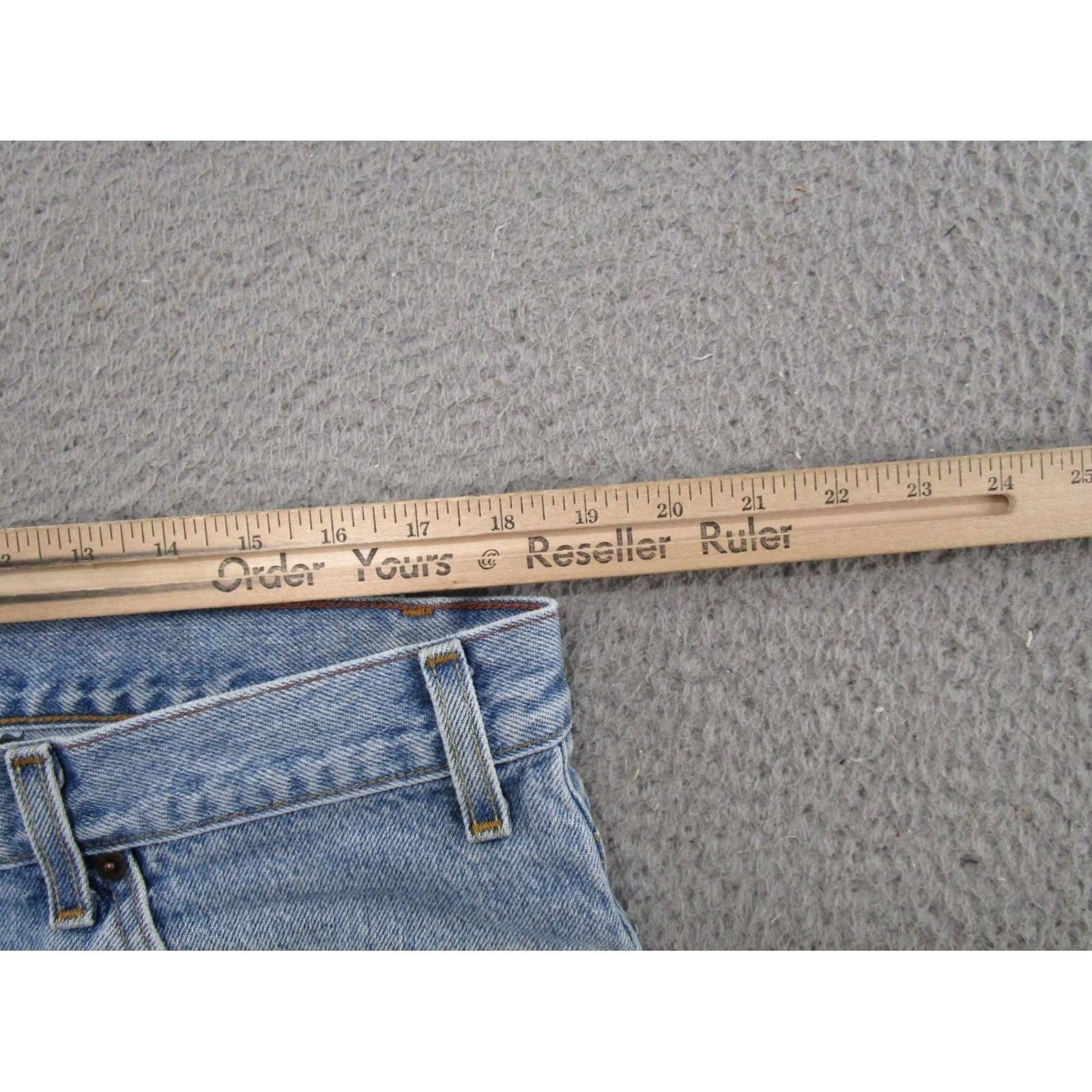 Levi's VTG Levi's Signature Relaxed Fit Bermuda Denim Short Blue 5-Pocket 38 Mens Summer Vintage 90s Baggy Jorts Size US 38 / EU 54 - 5 Thumbnail