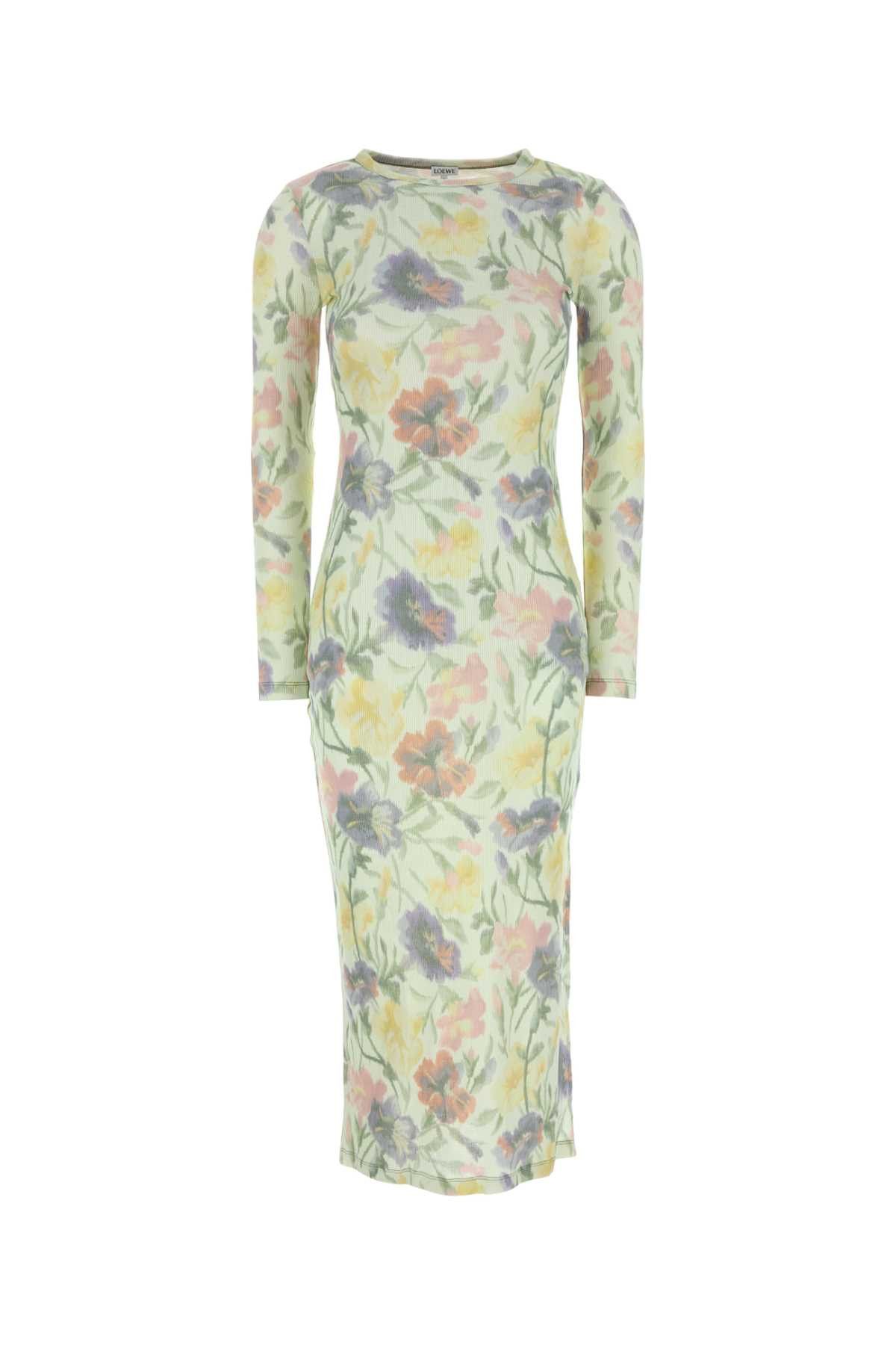 Loewe Printed Silk Blend Dress Size L / US 10 / IT 46 - 1 Thumbnail
