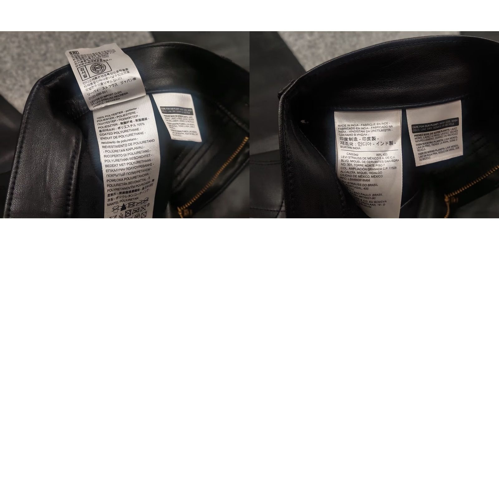 Levi's VINTAGE Levi's 720 Black Faux Leather High Rise Super Skinny Ankle Jeans Women 29 Black 90s Designer Size 29" - 11 Thumbnail