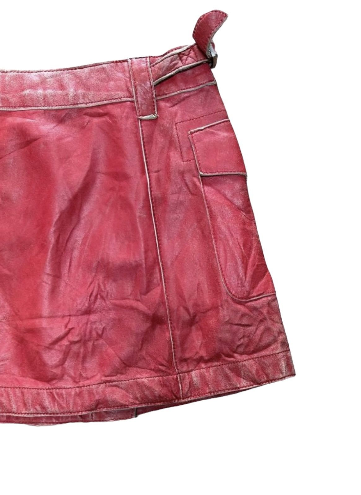 Armani Exchange A|X Leather Button With Pocket Mini Skirt Size 28" / US 6 / IT 42 - 7 Thumbnail