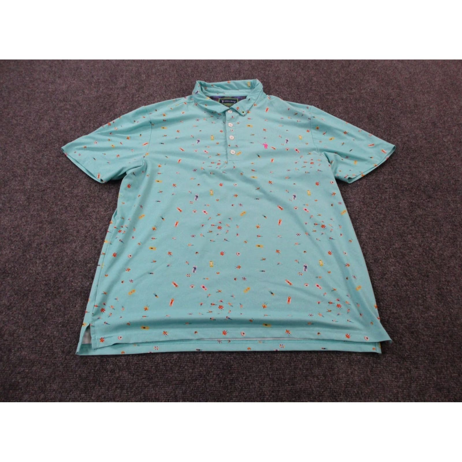 Vintage William Murray Polo Shirt Men L Performance Deep End All Over Print Shirt Size US L / EU 52-54 / 3 - 2 Thumbnail