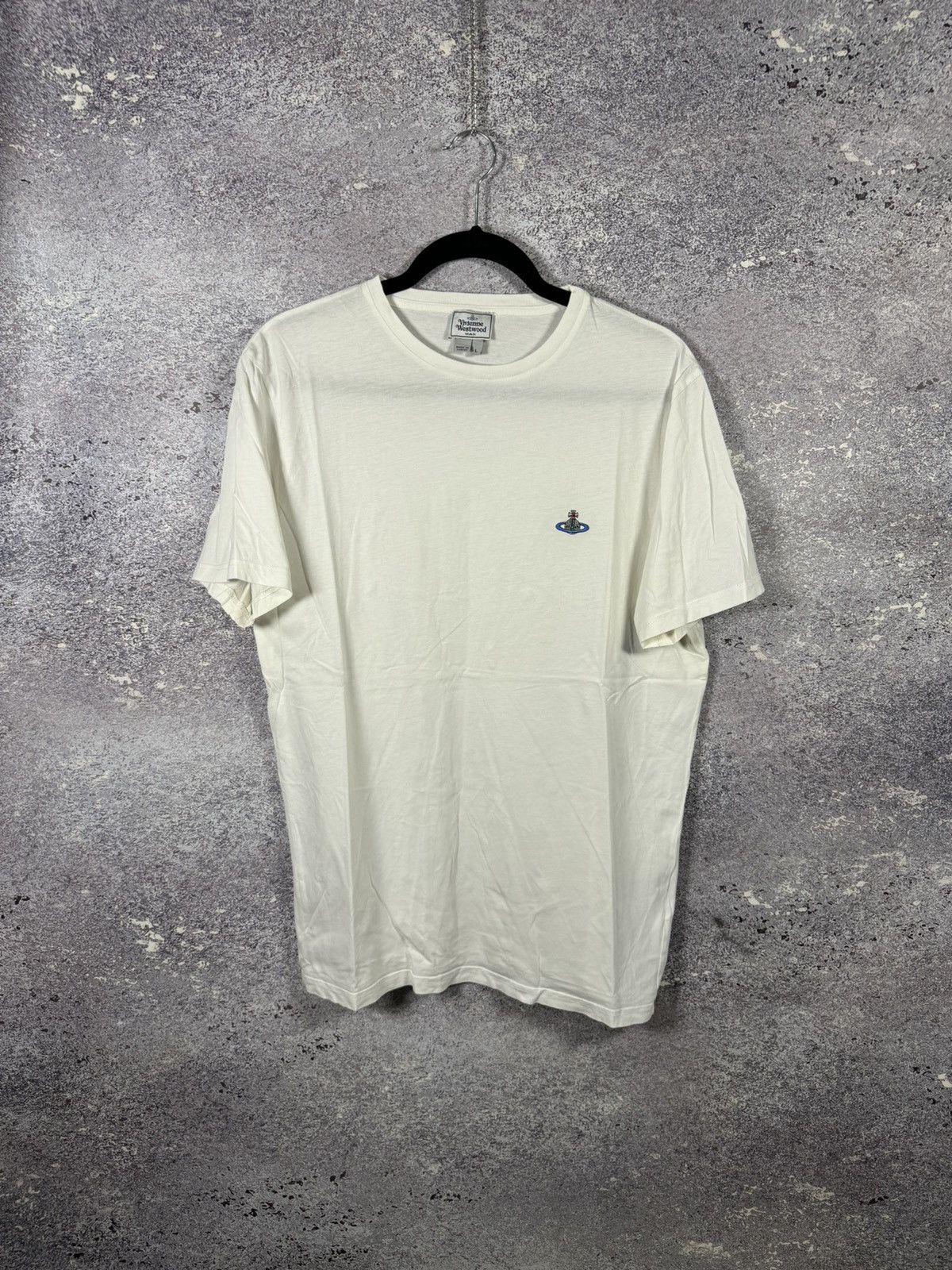 Vivienne Westwood Vivienne Westwood Orbital Embroidered White Men’s T Shirt Size US L / EU 52-54 / 3 - 1 Thumbnail