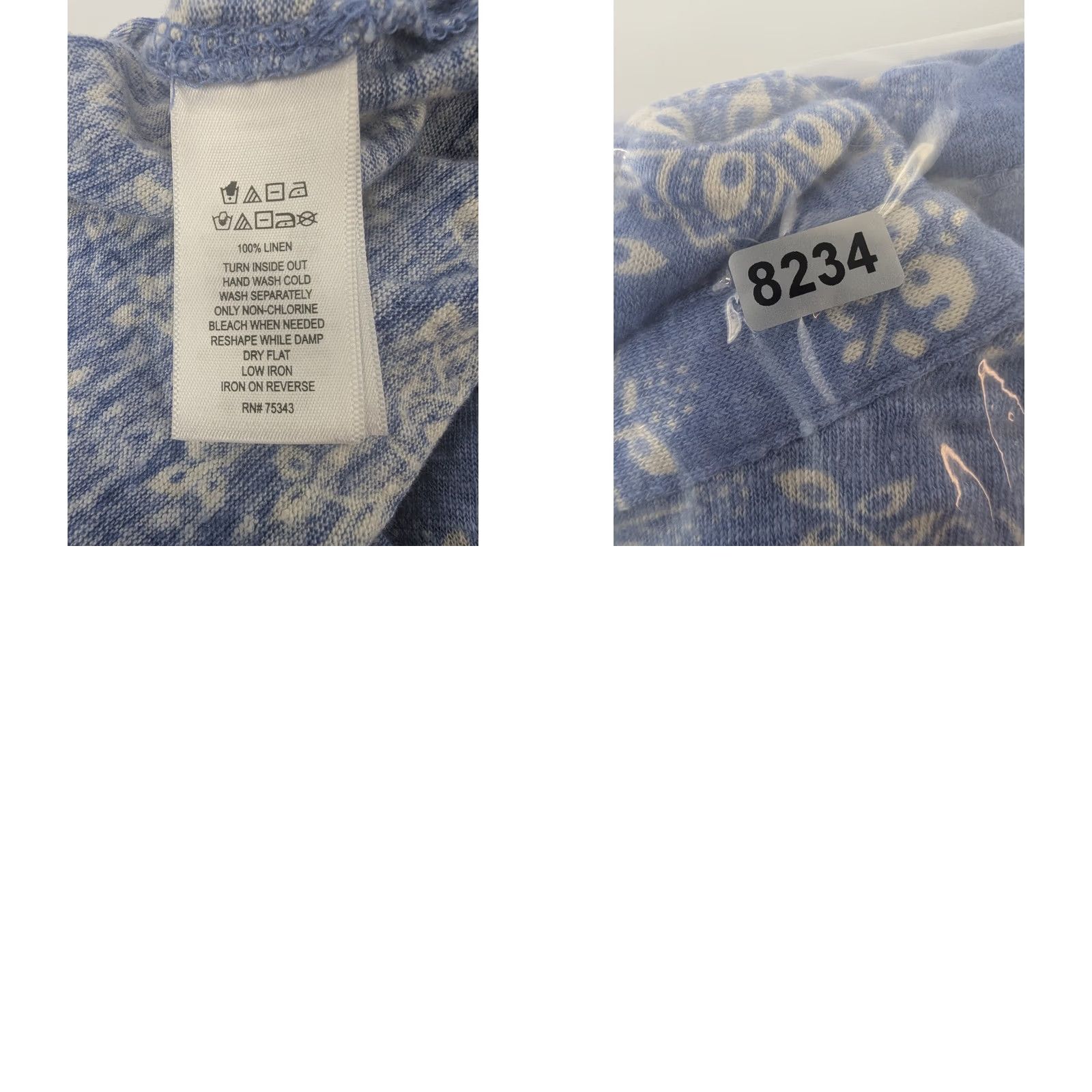 Laura Ashley Laura Ashley Womens Lightweight Linen Cap Sleeve Shirt XL Blue Beach Boho Shirt Blouse Linen Knit Size XL / US 12-14 / IT 48-50 - 8 Thumbnail