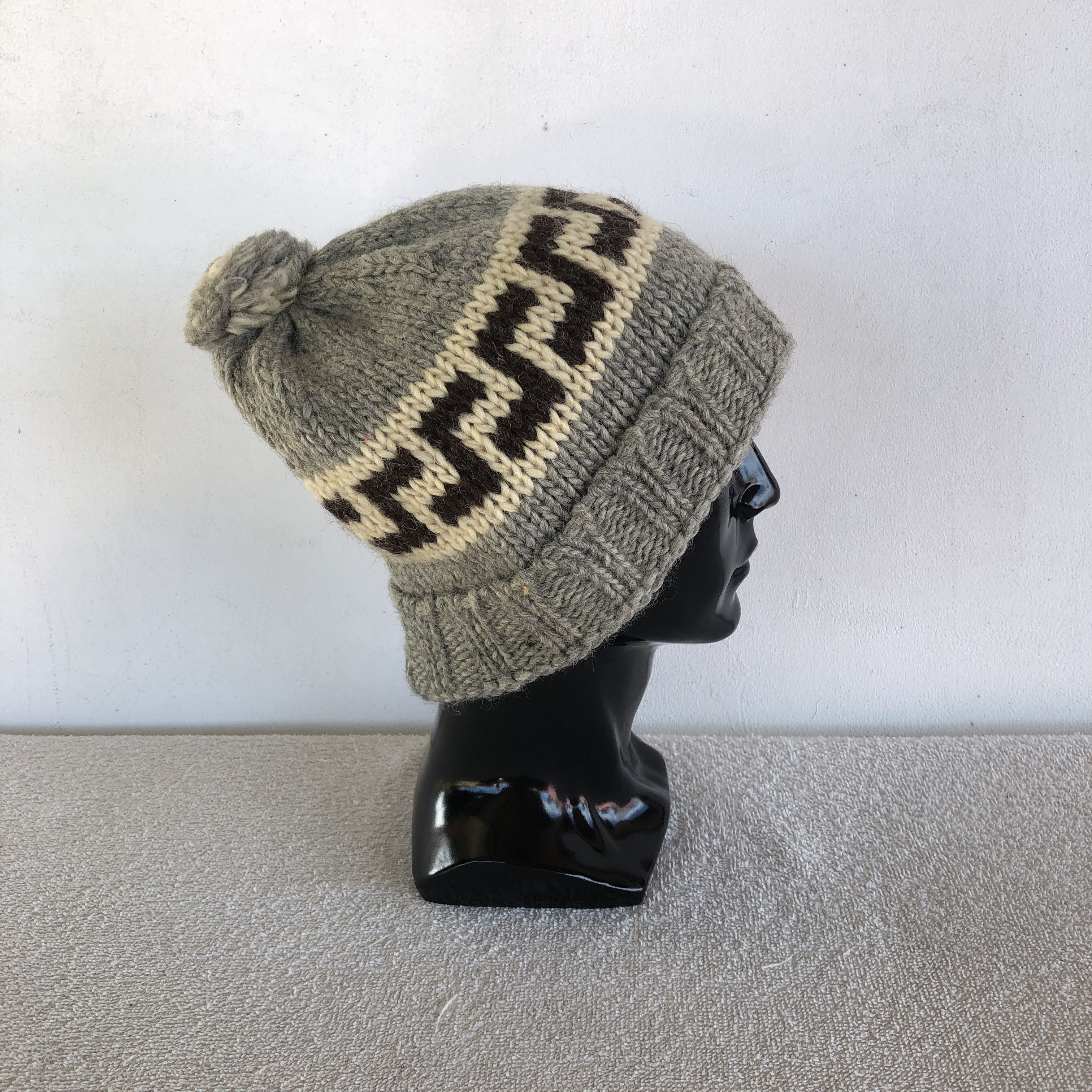 Japanese Brand Vintage 90s Port Grains Knit Beanie Slouchy Snow Caps Hats Size ONE SIZE - 3 Thumbnail