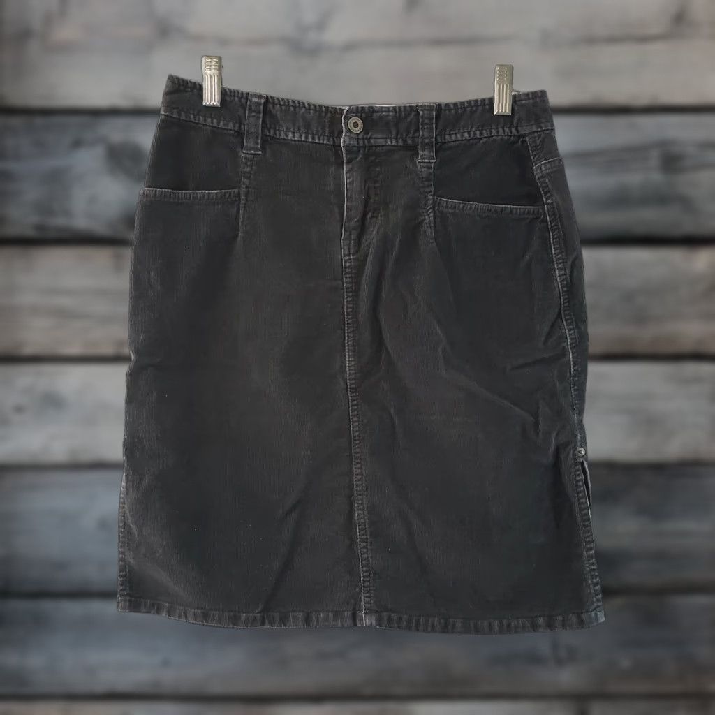 The North Face The North Face Womens Corduroy Pencil Skirt Sz 4 Solid Gray Pockets Cotton Blend Size 27" / US 4 / IT 40 - 1 Thumbnail