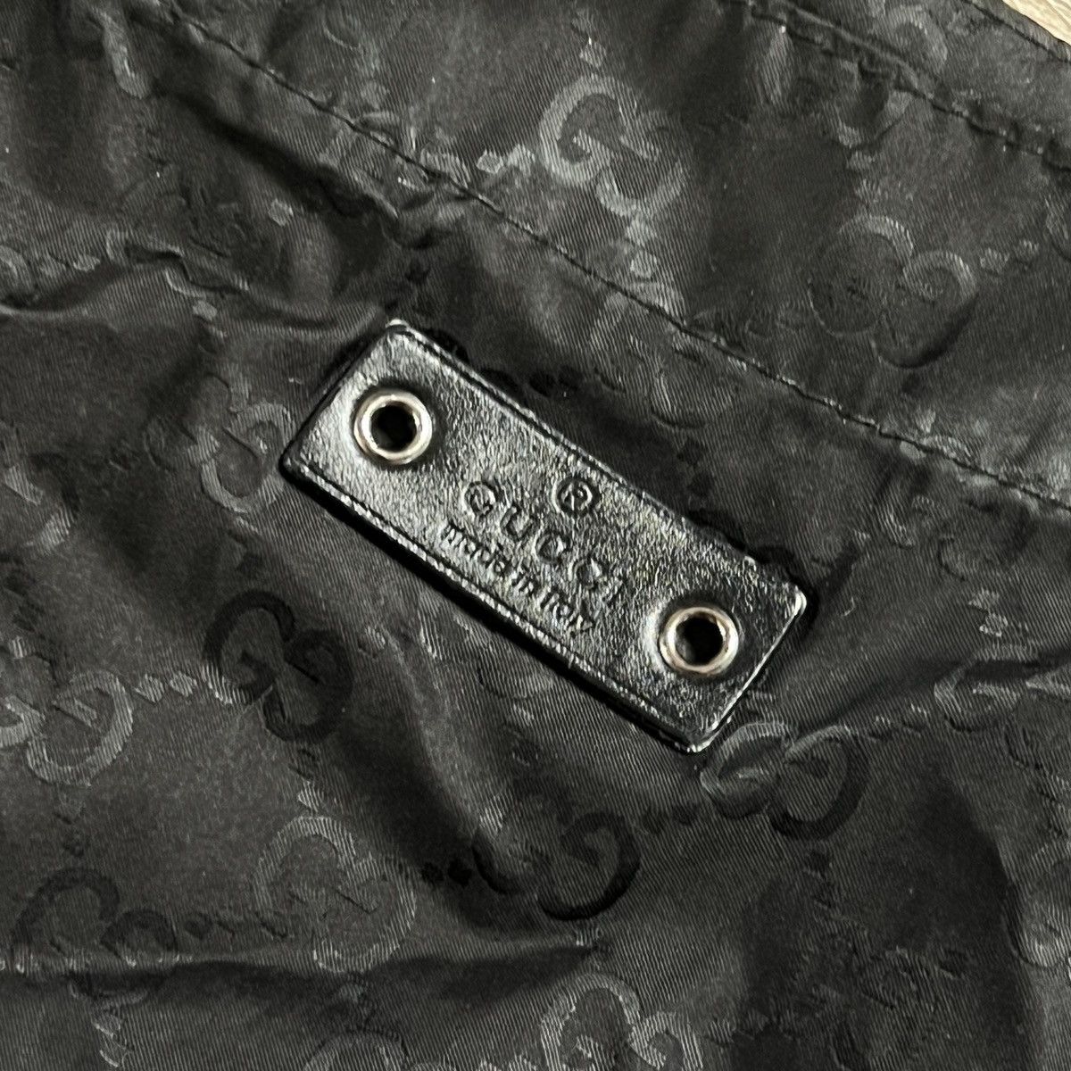 Gucci Gucci Canvas Black Monogram Tote Shopper Bag GG Size ONE SIZE - 4 Thumbnail