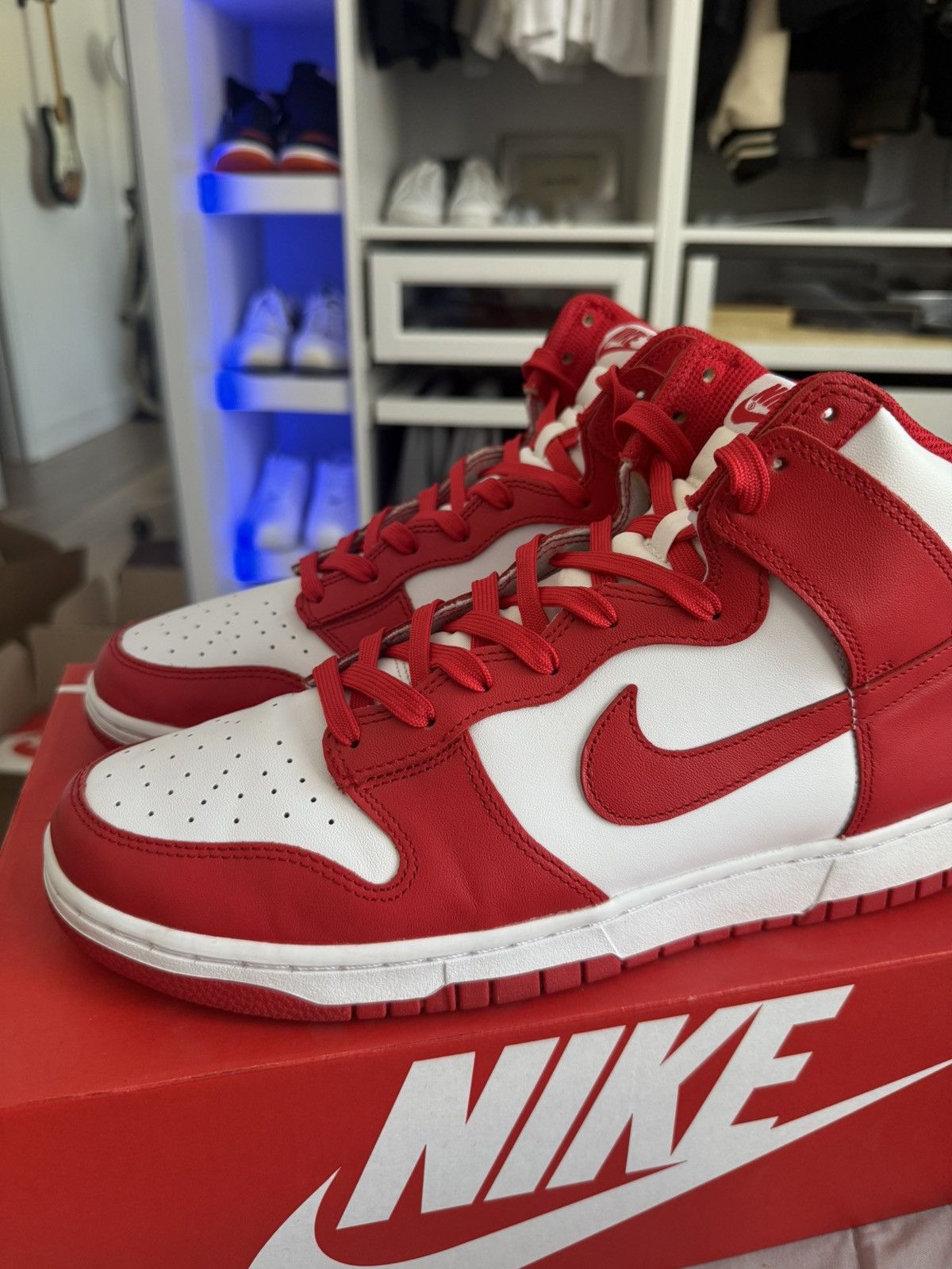 Nike Nike Dunk High University Red Size US 12 / EU 45 - 5 Thumbnail