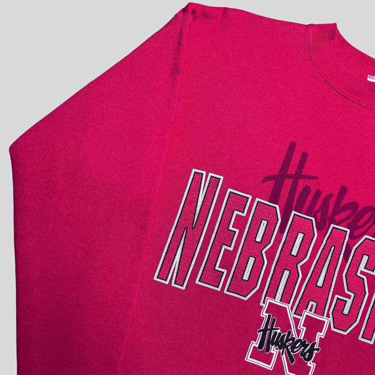 NCAA × Vintage NCAA Nebraska Cornhuskers 3D Big Print Spell Out Sweatshirt Size US L / EU 52-54 / 3 - 16 Thumbnail