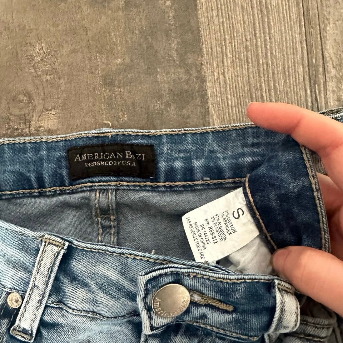 Other american bazi ripped jean biker shorts / capri Size 26" / US 2 / IT 38 - 2 Thumbnail
