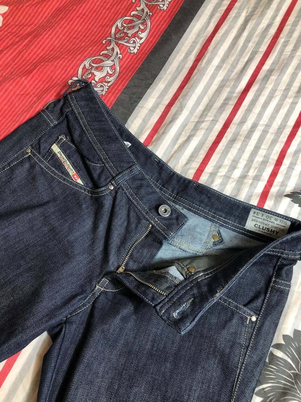 Diesel × Vintage Vintage Y2K Diesel Washed Distressed Denim Jeans Slim Size US 30 / EU 46 - 9 Thumbnail