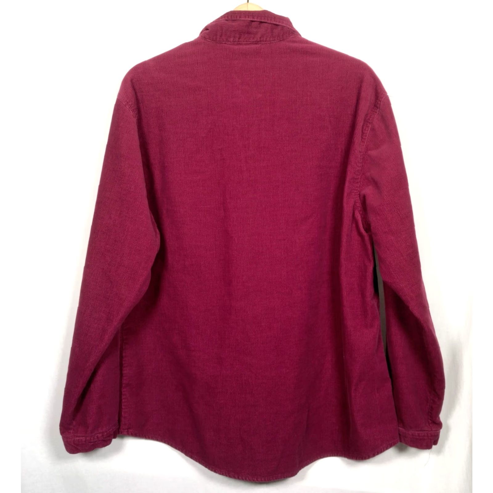 Vintage VINTAGE Bobbie Brooks Shirt XL Button-Up Embroidered Leaf Maroon Corduroy Women's Nature Size XL / US 12-14 / IT 48-50 - 4 Thumbnail