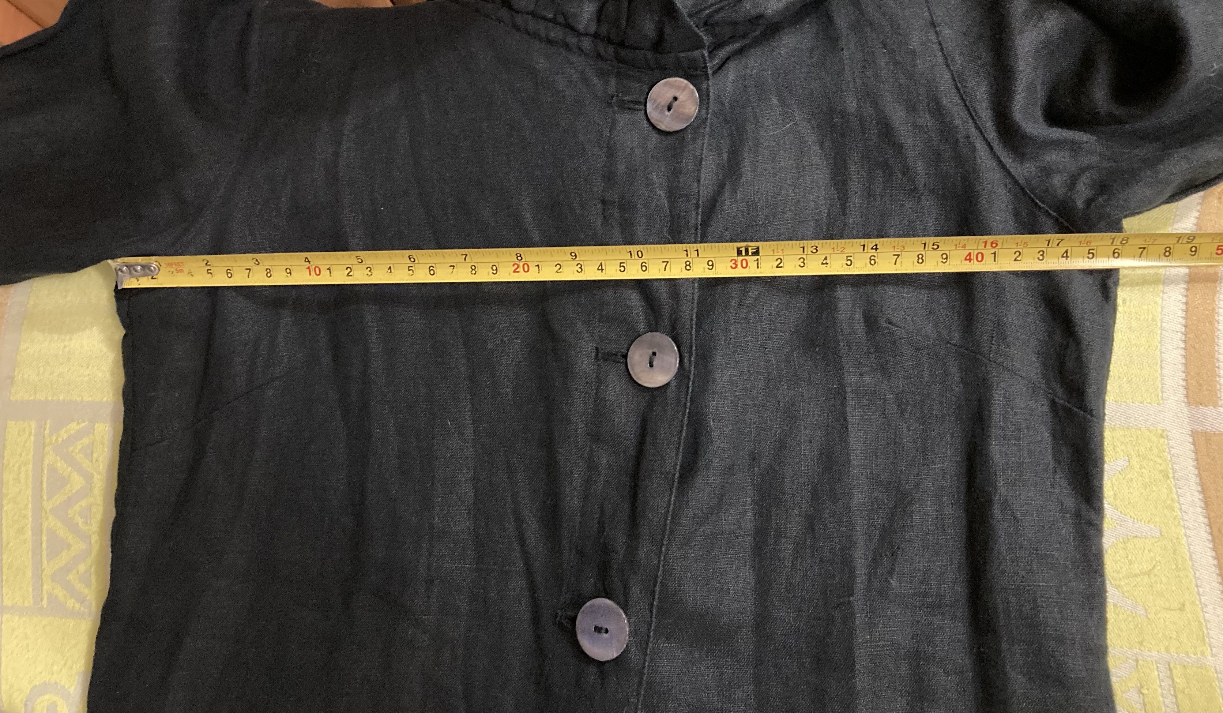 Vintage Avant Garde Linen Coat by Bitte Kai Rand Copenhagen Black Size M / US 6-8 / IT 42-44 - 11 Thumbnail