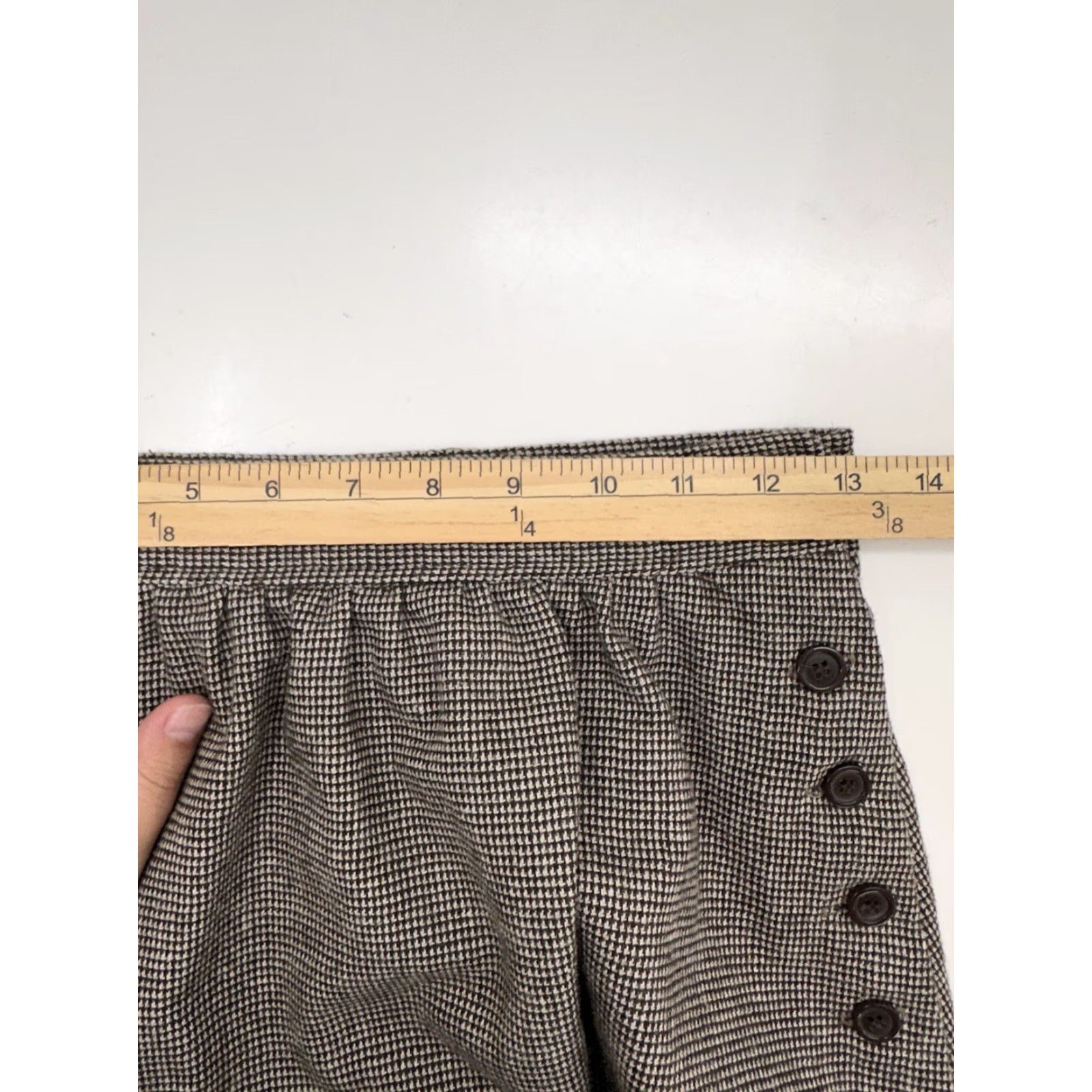 Vintage VINTAGE Daniel Place Skirt Womens Size 11 Brown Wool Blend Pleated Midi 80s 90s Womens Brown Wool Blend Pleated Midi Skirt Size 32" / US 10 / IT 46 - 7 Thumbnail
