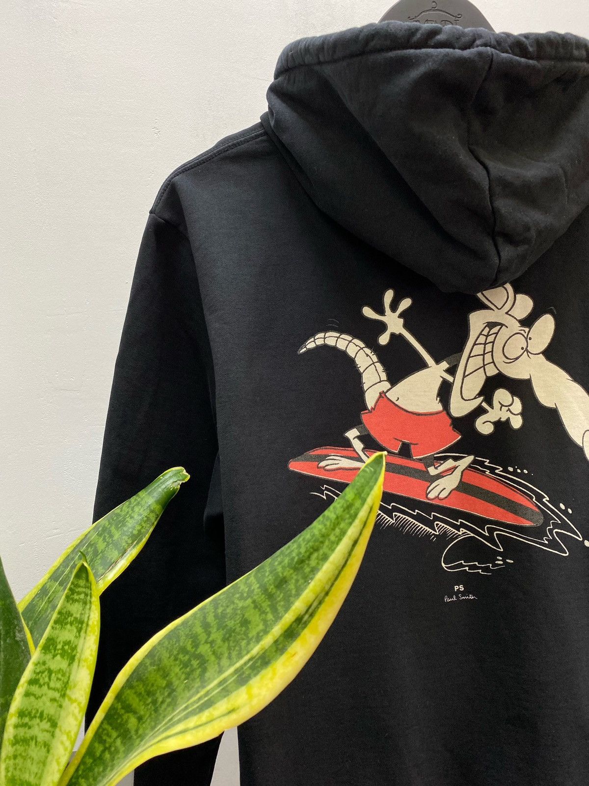 Paul Smith × Vintage Vintage Paul Smith Surfing Rat Hoodie M Men’s Black Size US M / EU 48-50 / 2 - 18 Thumbnail